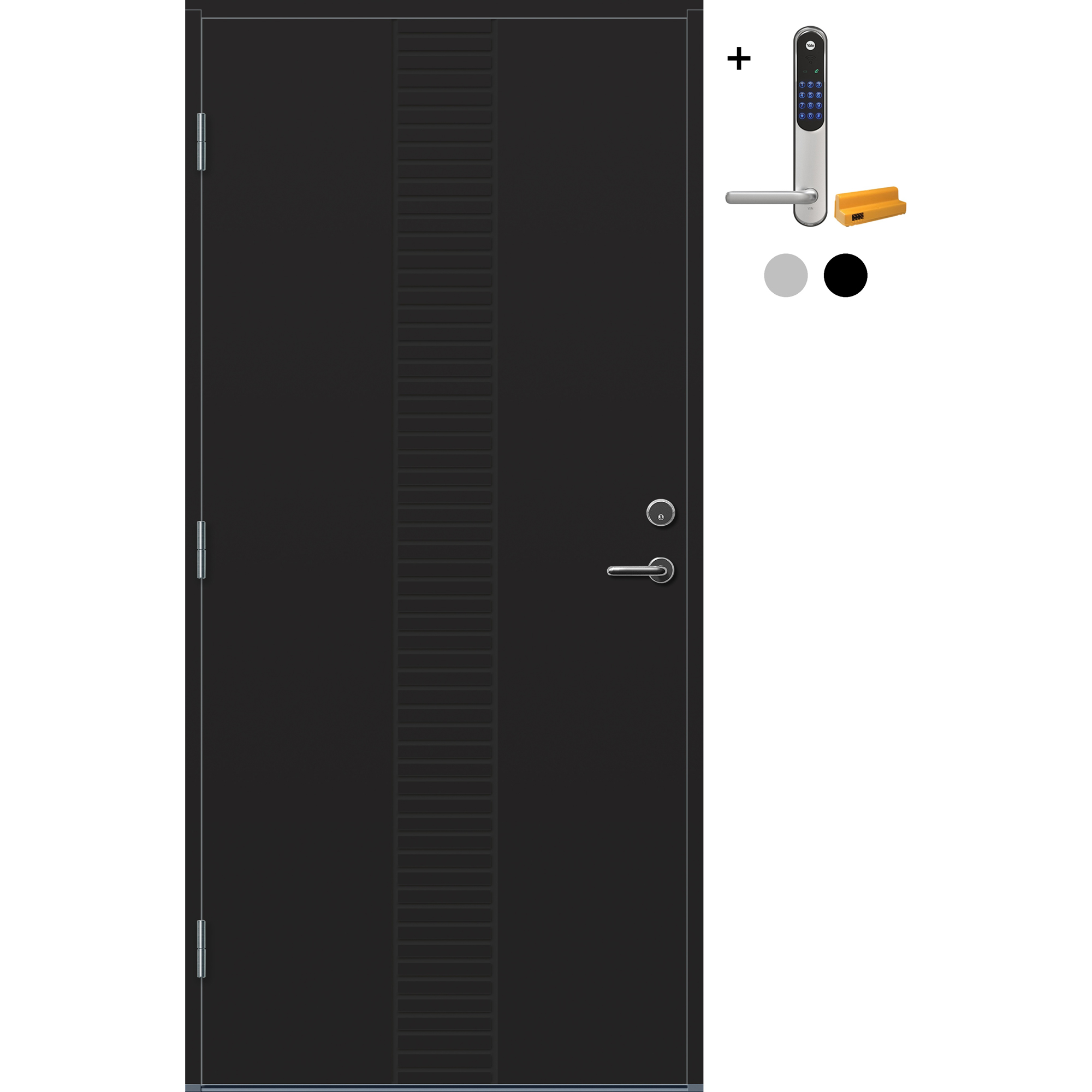 Sidefelt Bygg1 Hamar Thermoisolert med Yale Doorman Classic Home