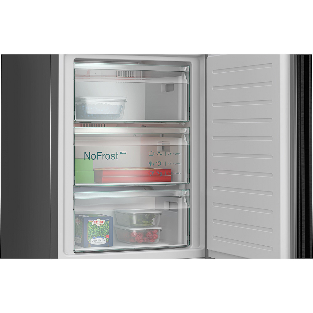 Frittstående Kjøleskap Frys Siemens iQ500 KG39N4X1F med LED-Belysning