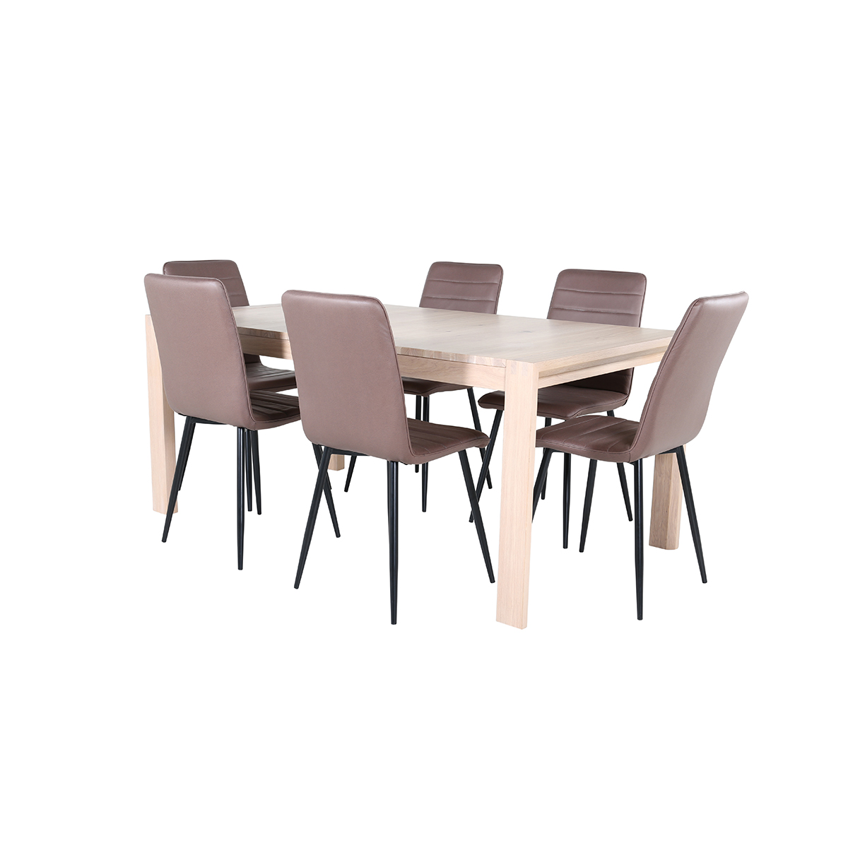 Spisegruppe Venture Home Shy med 6 Walerina Stoler Mikrofiber