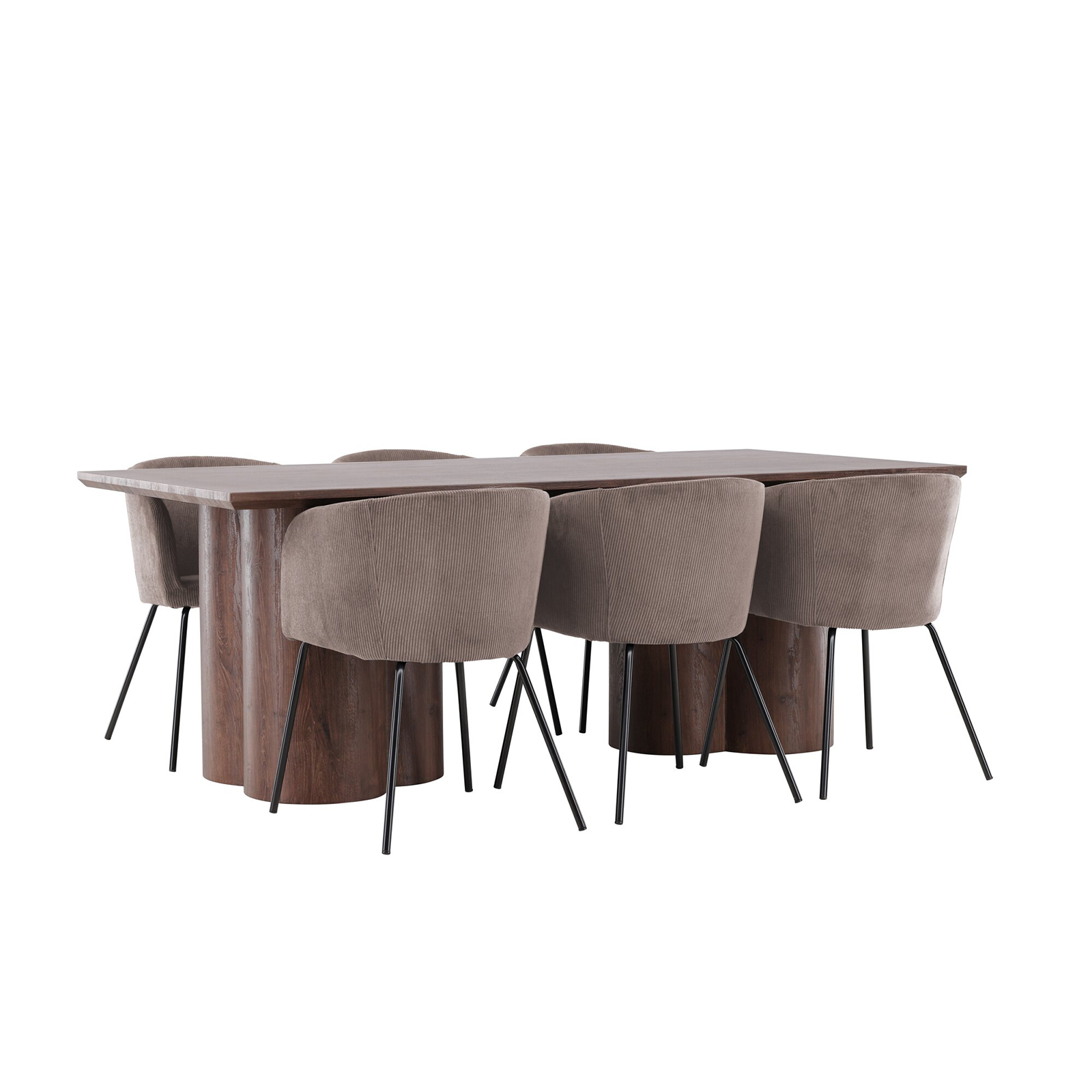 Spisegruppe Venture Home Olivia 210 med 6 stk Berit Stoler
