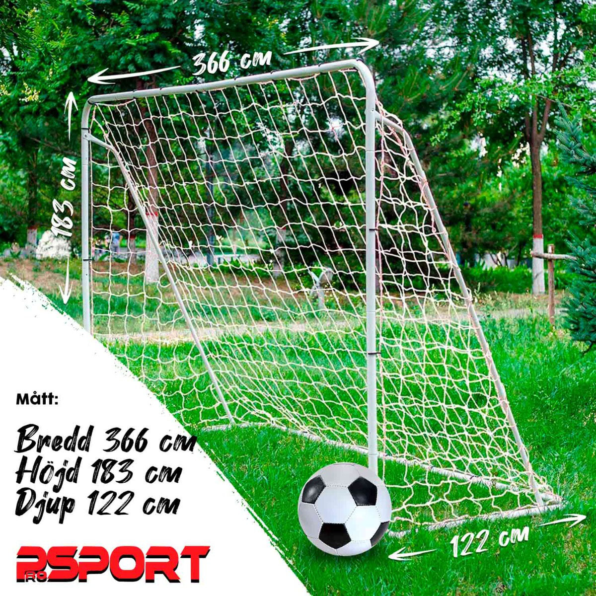 Fotballmål Prosport Official 2-pk 366 x 183 cm