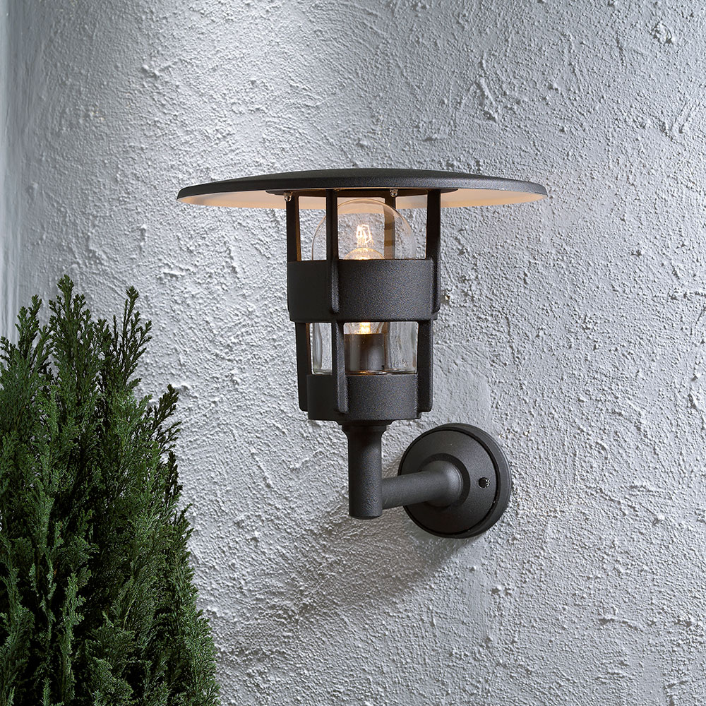 Vegglampe Gnosjö Konstsmide Freja Opp E27 Sort