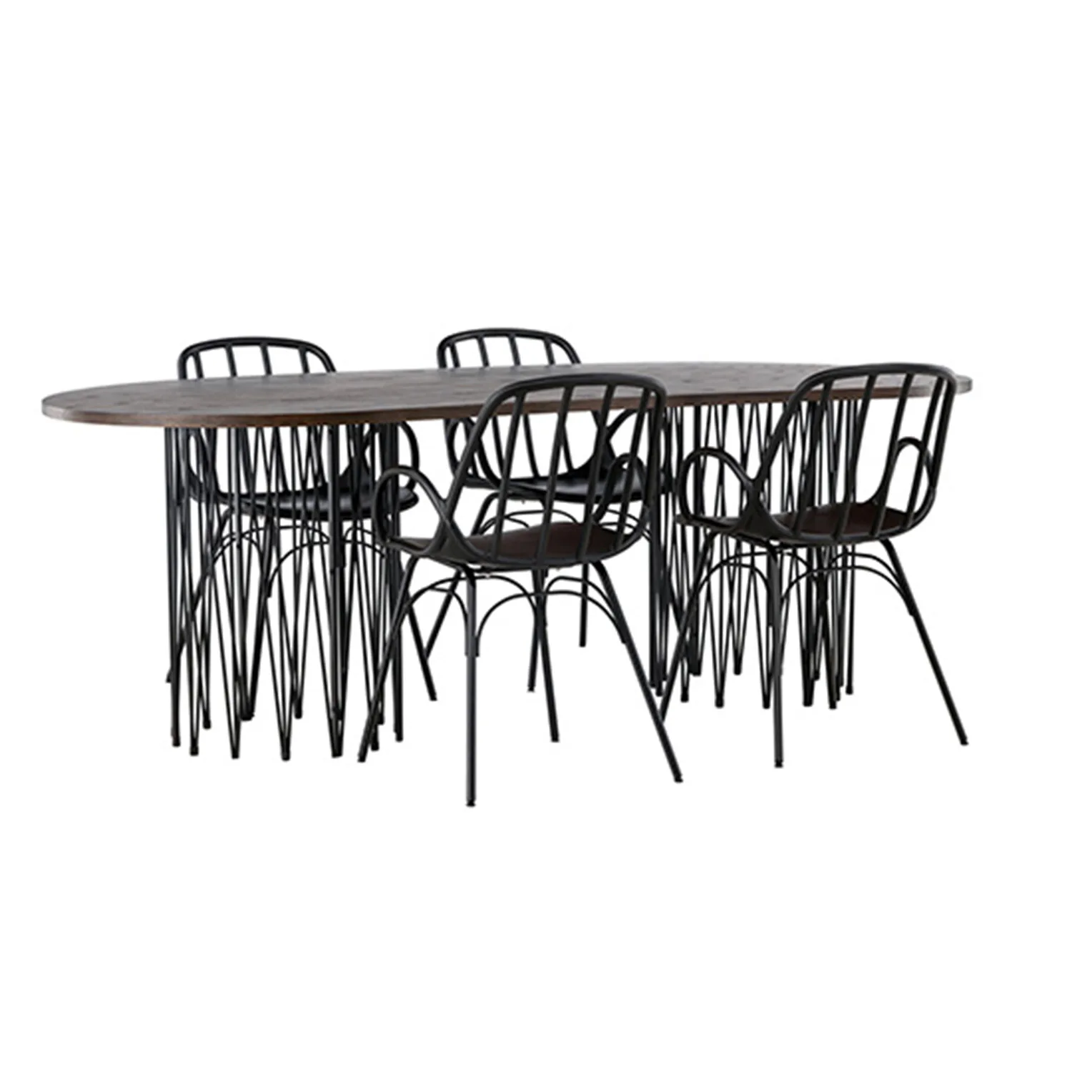 Spisegruppe furniture/fashion Stone med 4 Dyrön Stoler