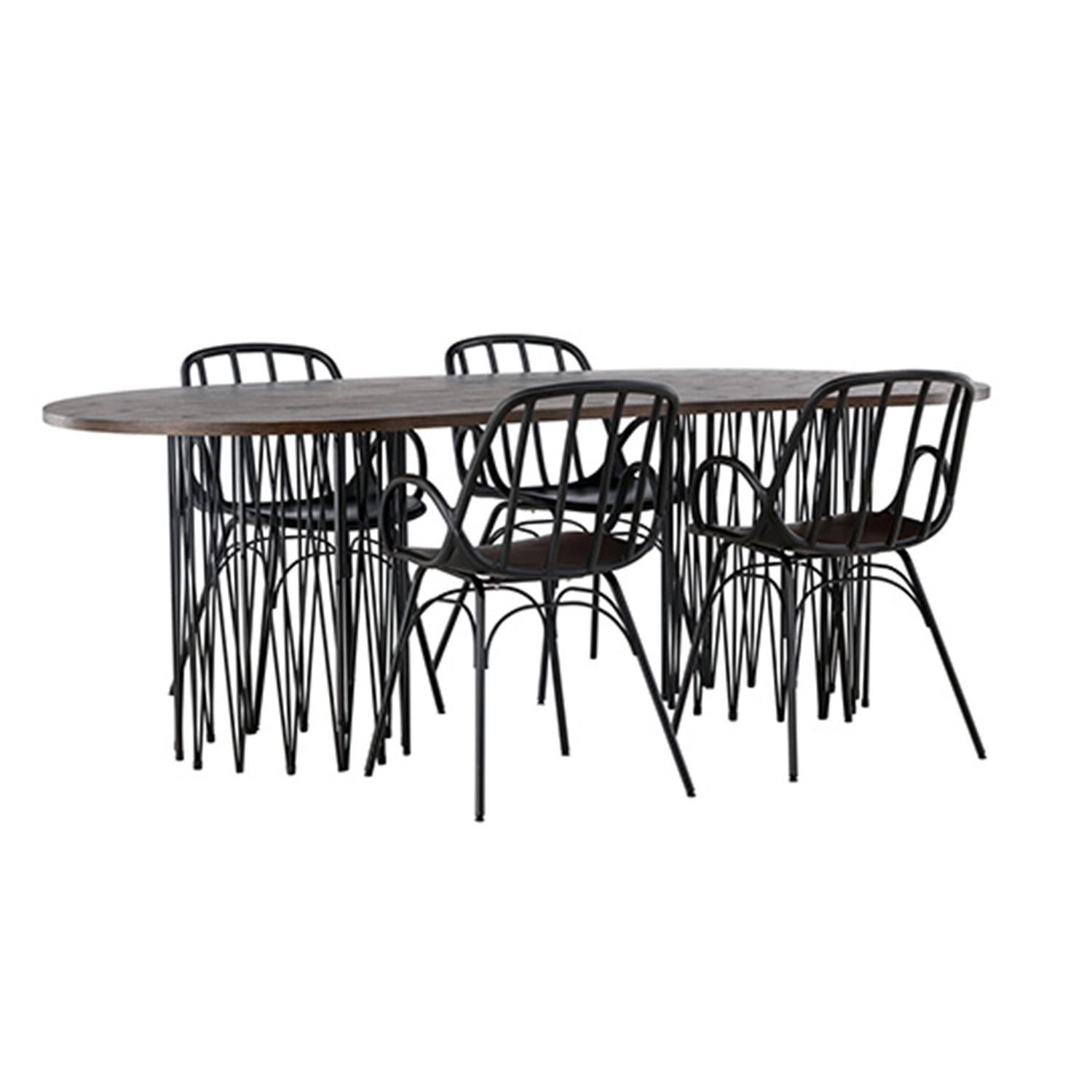 Spisegruppe furniture/fashion Stone med 4 Dyrön Stoler