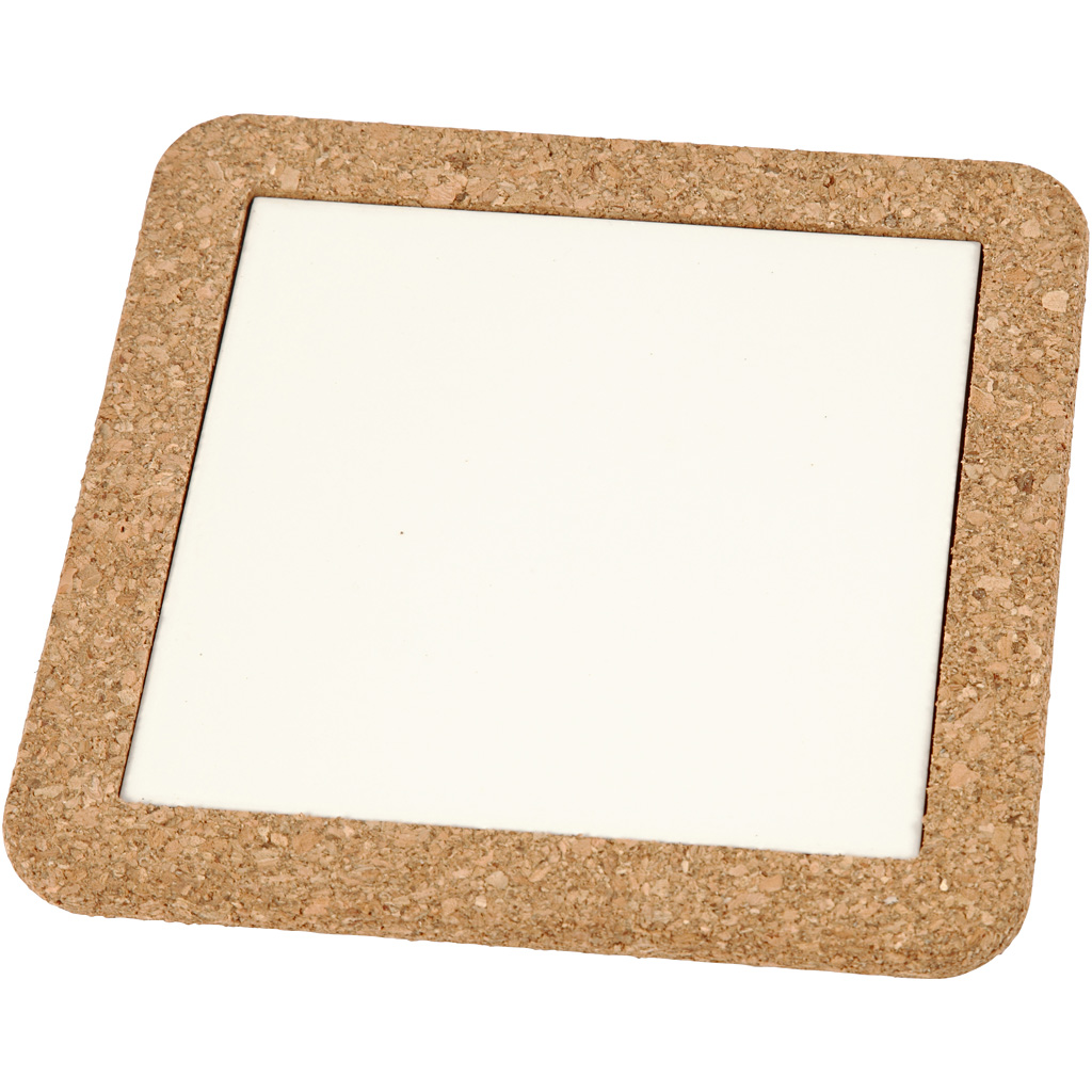 Gryteunderlag Creativ Company med korkrammer Størrelse 15,5x15,5x1 cm 2 stk/1 Pk