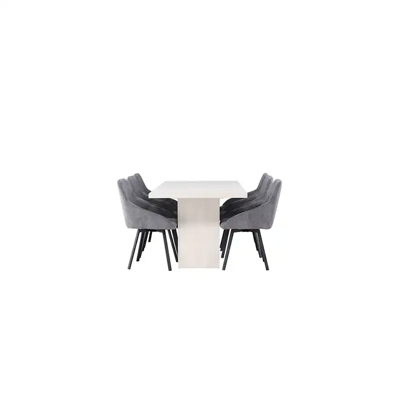 Spisegruppe Venture Home Olga med 6 Rosie Stoler