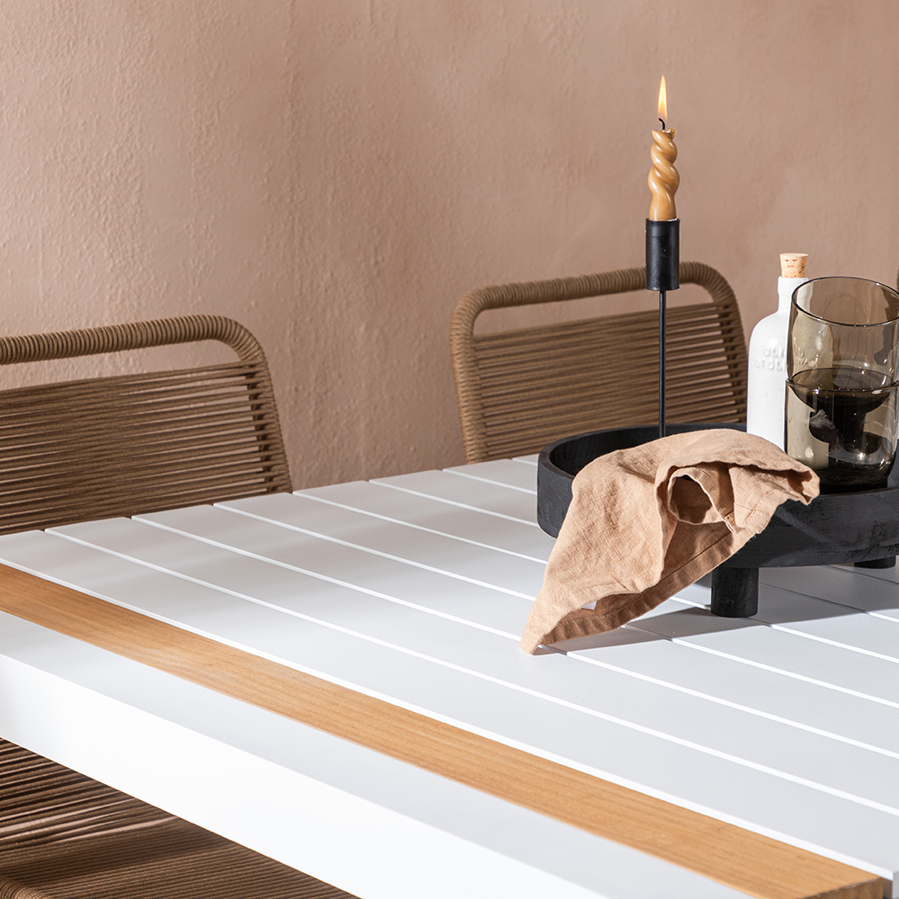 Spisegruppe Venture Home Togo 200x100 cm med 6 Lindos Stoler