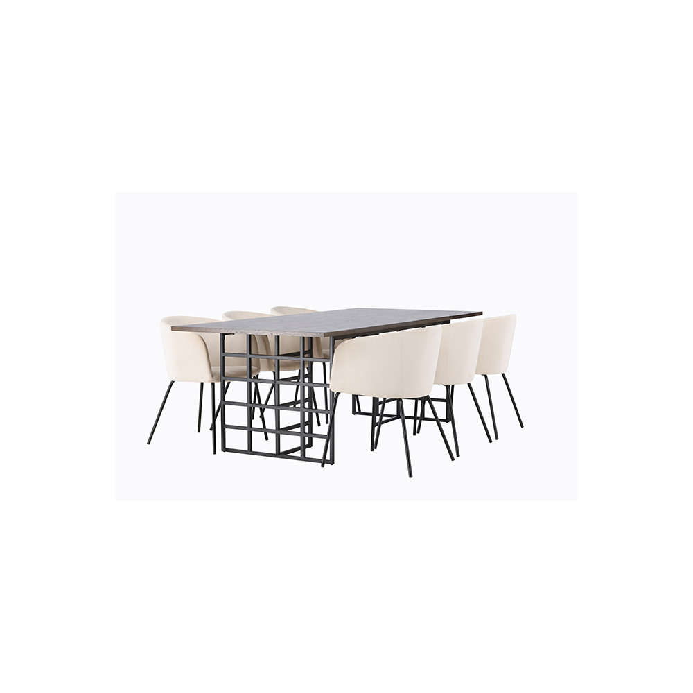 Spisegruppe Venture Home Ystad med 6 stk Berit Stoler