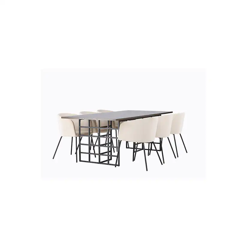 Spisegruppe Venture Home Ystad med 6 stk Berit Stoler