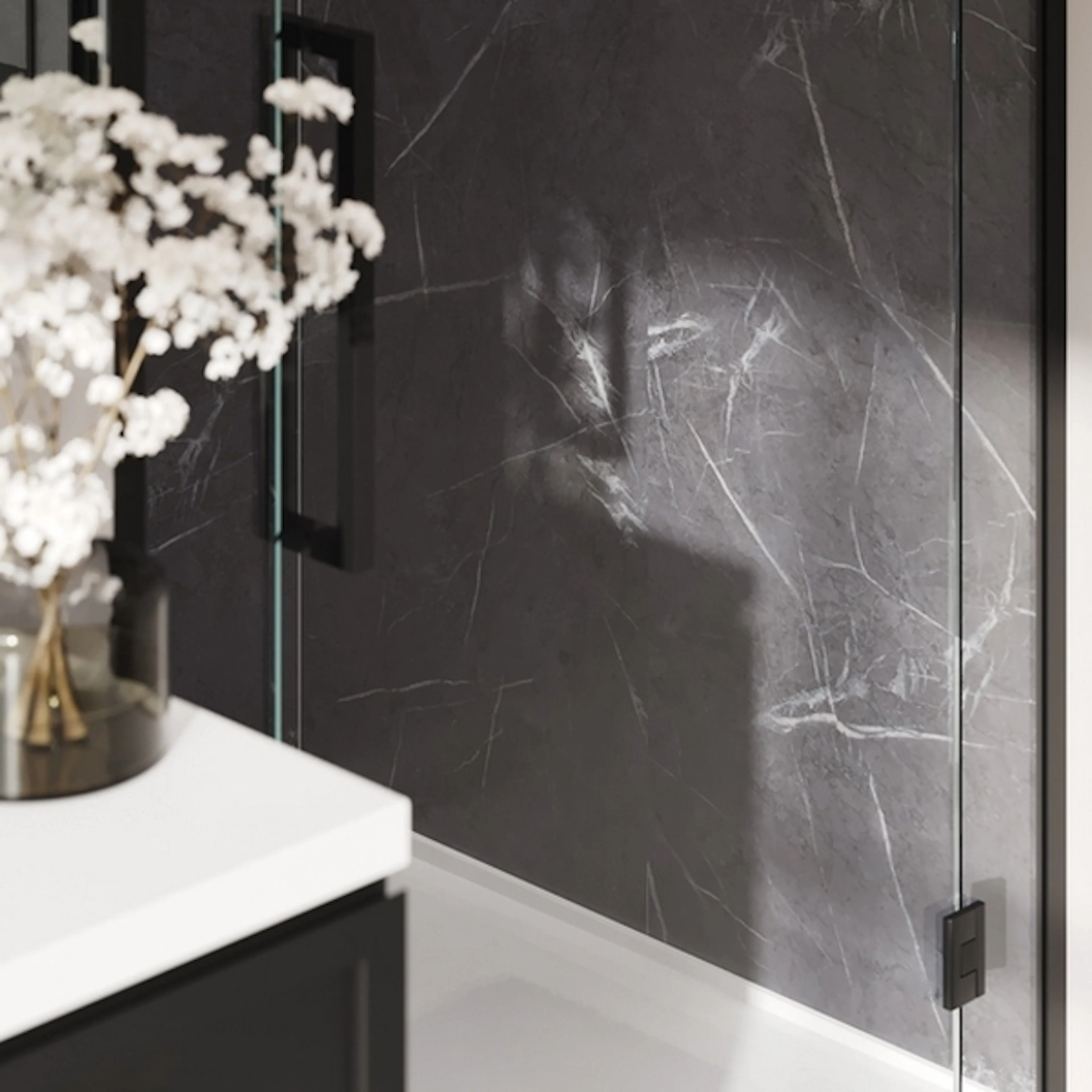 Baderomspanel Fibo 2272-L00 Black Marble