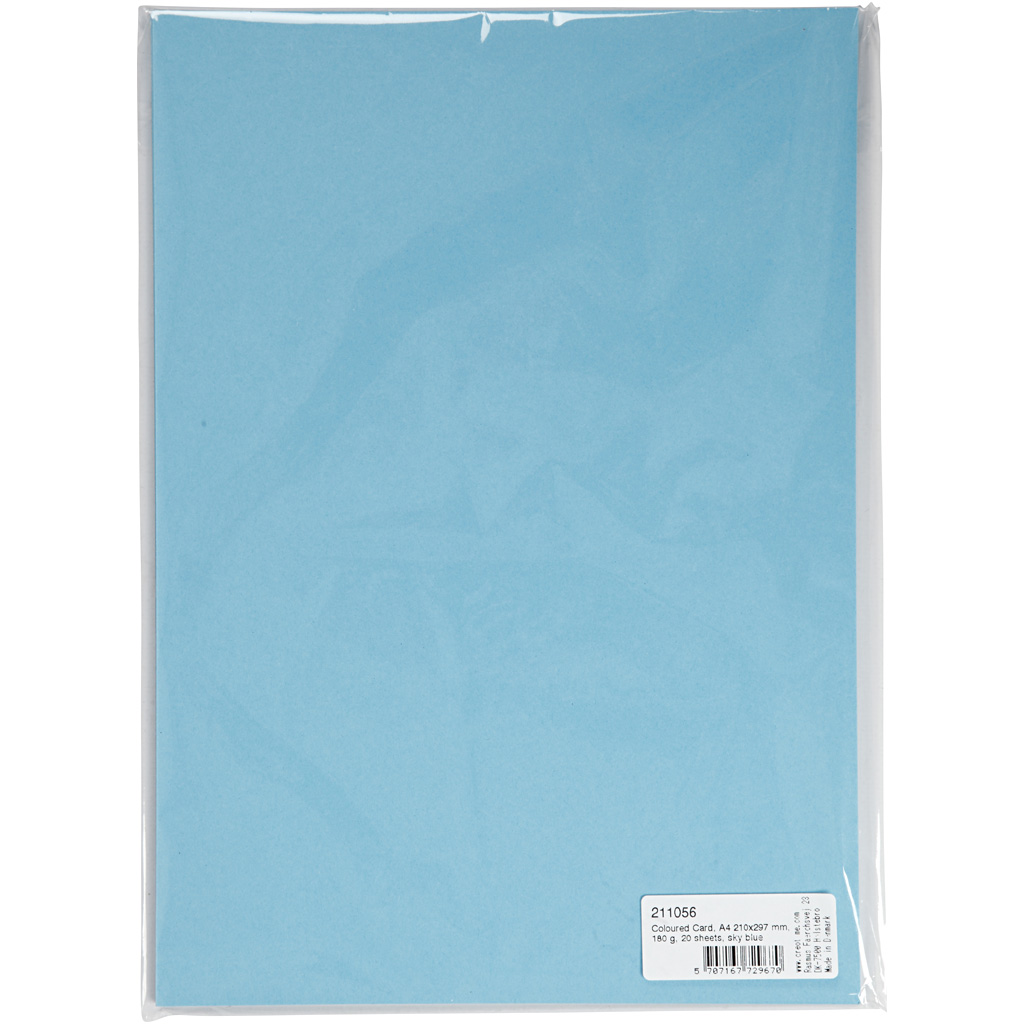 Farget kartong Creativ Company A4 210x297 mm 20 stk 1 Pk
