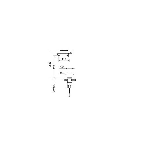 Servantbatteri Scandtap Steel A Round High