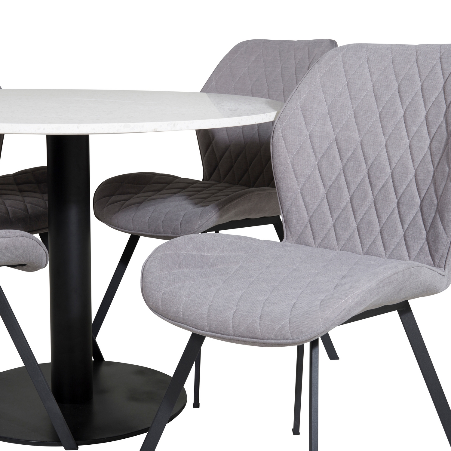 Spisegruppe Venture Home Roxanna med 4 Geneva Stoler Rundt