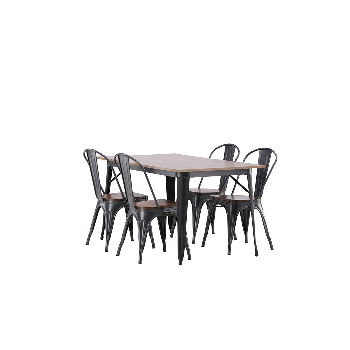 Spisegruppe Venture Home Tempe med 4 Tempe Stoler