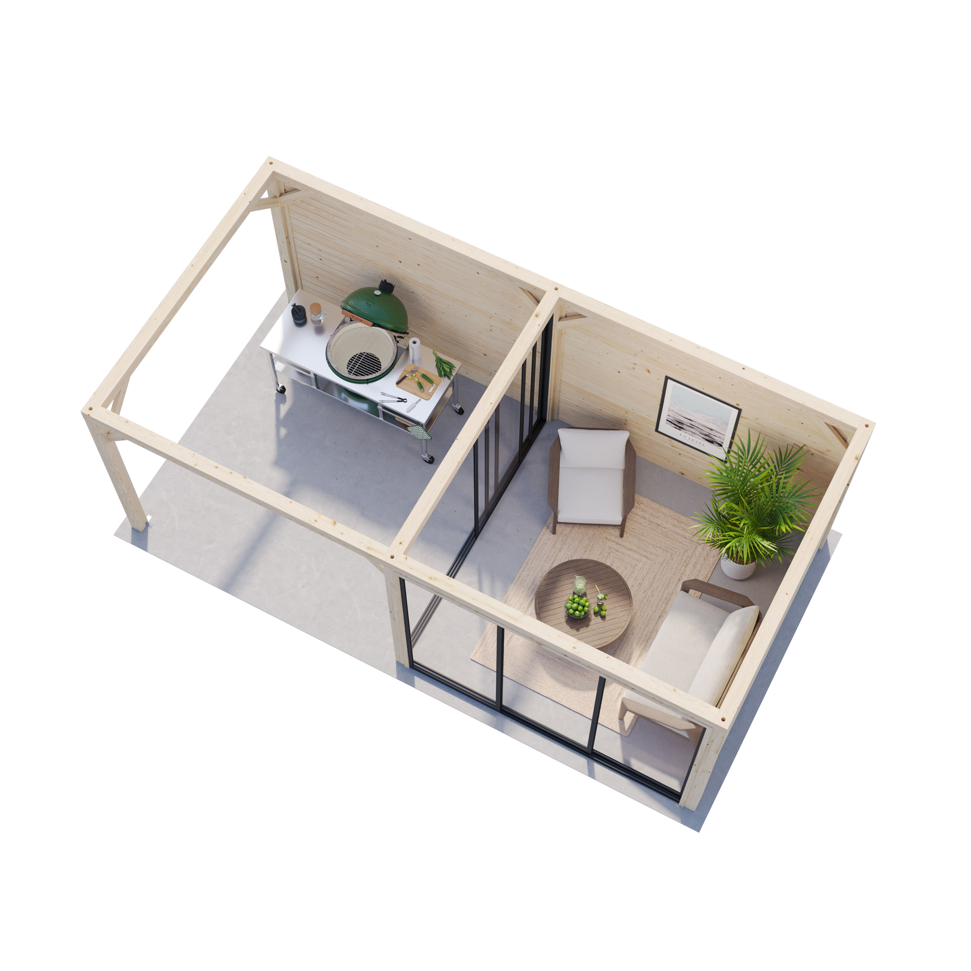Hagestue Palmako Bianca 16,6 m2 Sett 205 Slide