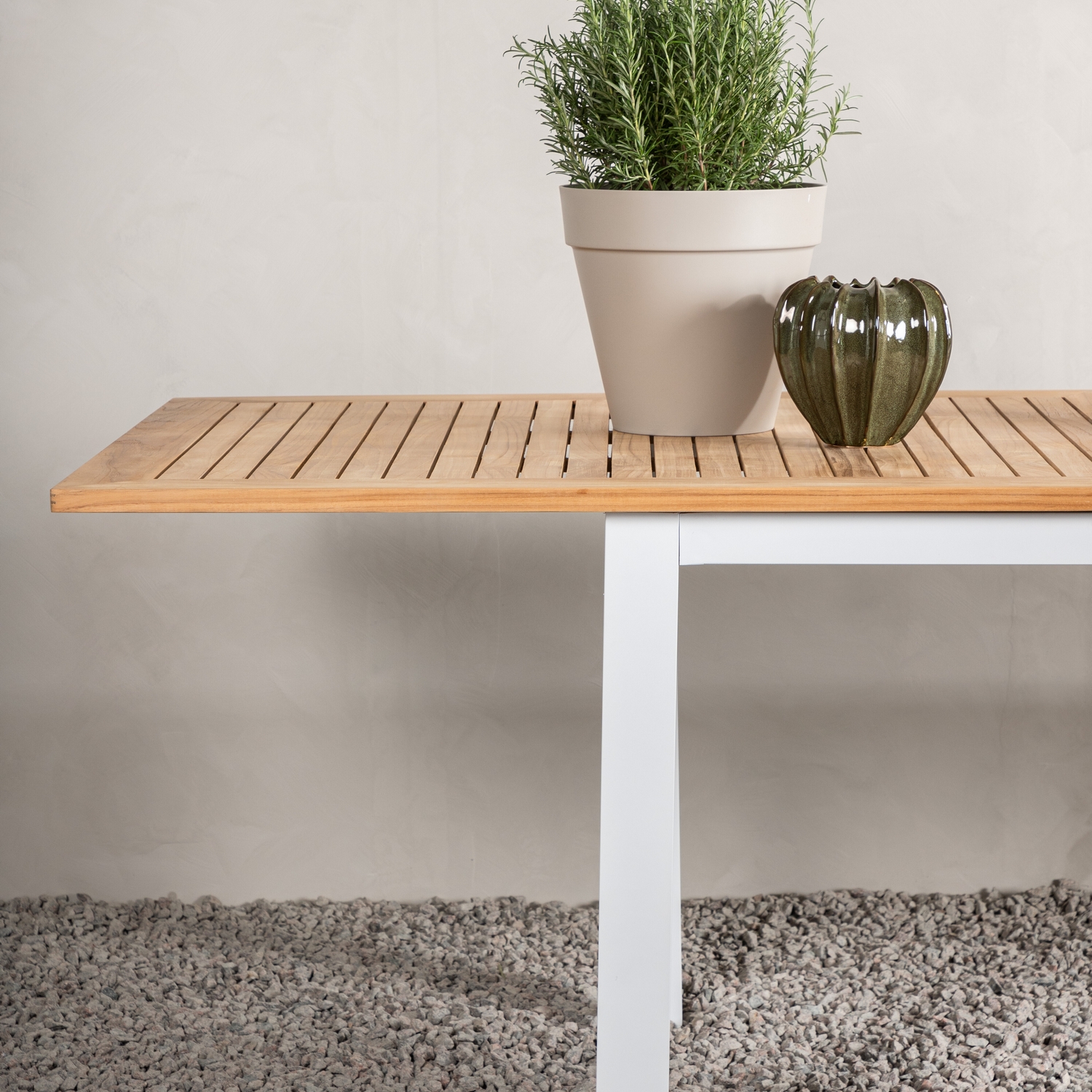 Panama - Table - 224/324*100 - Vit Alu/Teak Hvit/Teak