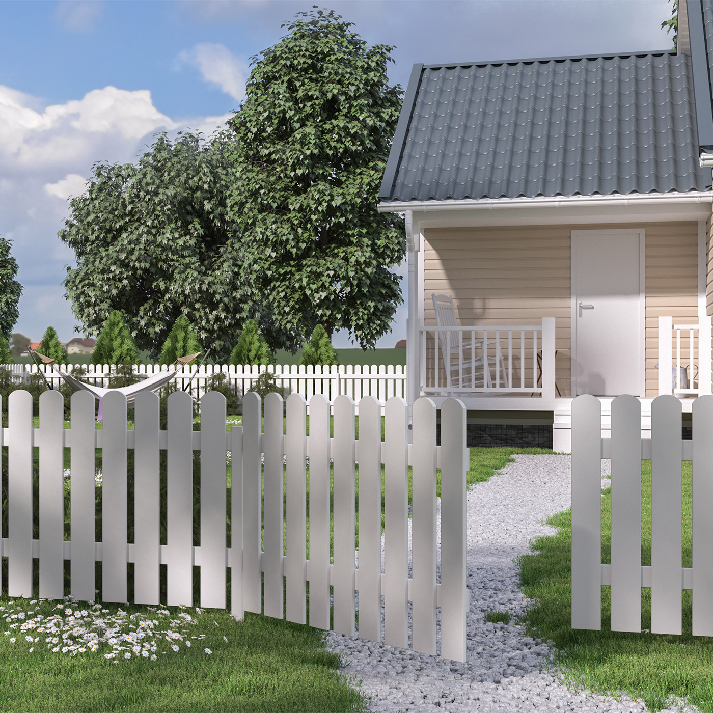 Staket Palmako Kelda 8 180x80 cm  grön tryckimpregnerad Grønn Trykkimpregnert