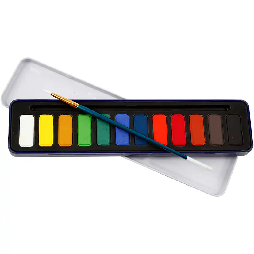 Akvarellfarge Creativ Company Str 12x30 mm 12 Farger/1 Pk