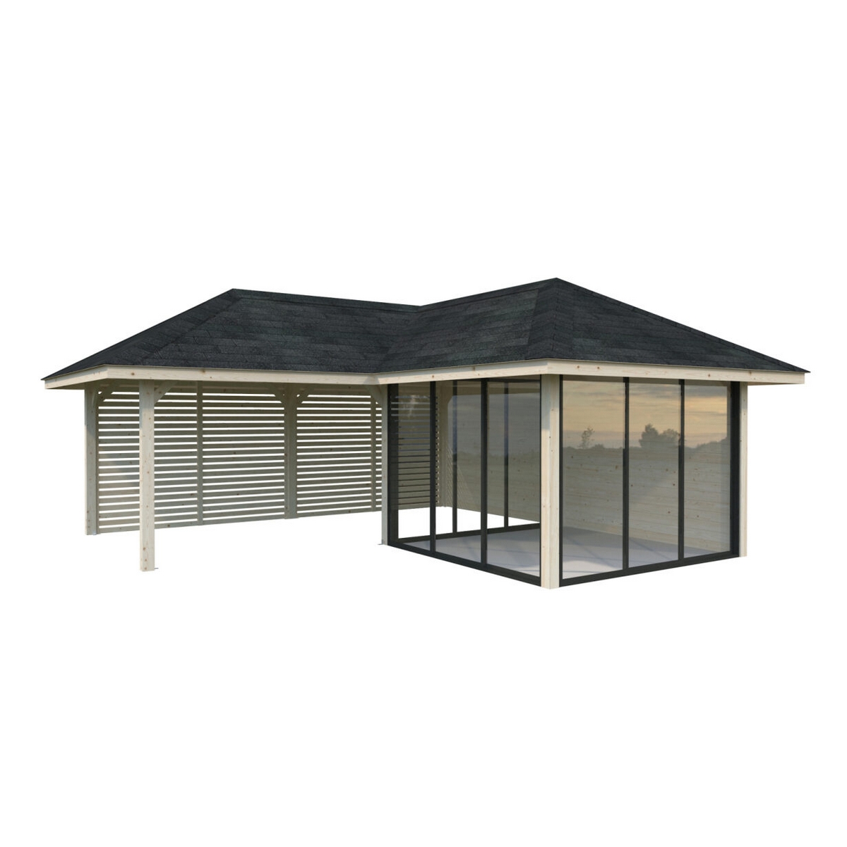Hagestue Palmako Bianca 24,9 m2 Sett 211 Slide