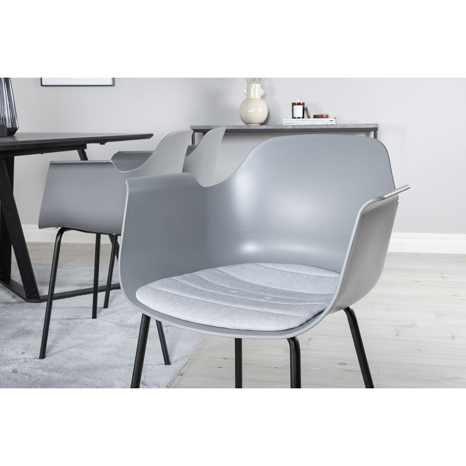 Spisegruppe Venture Home Marina med 6 Comfort Plastic Stoler