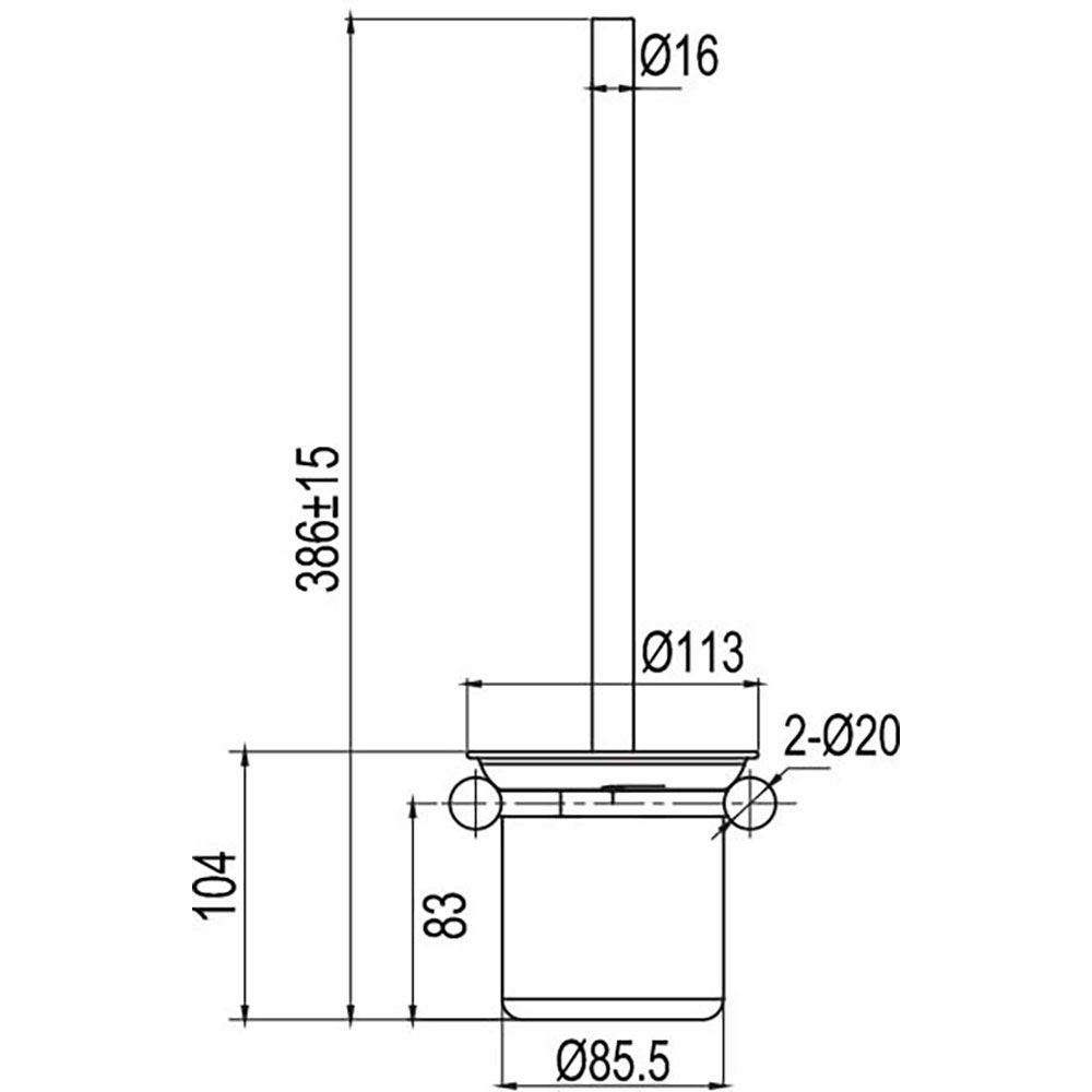 Toalettbørste Scandtap Steel Style