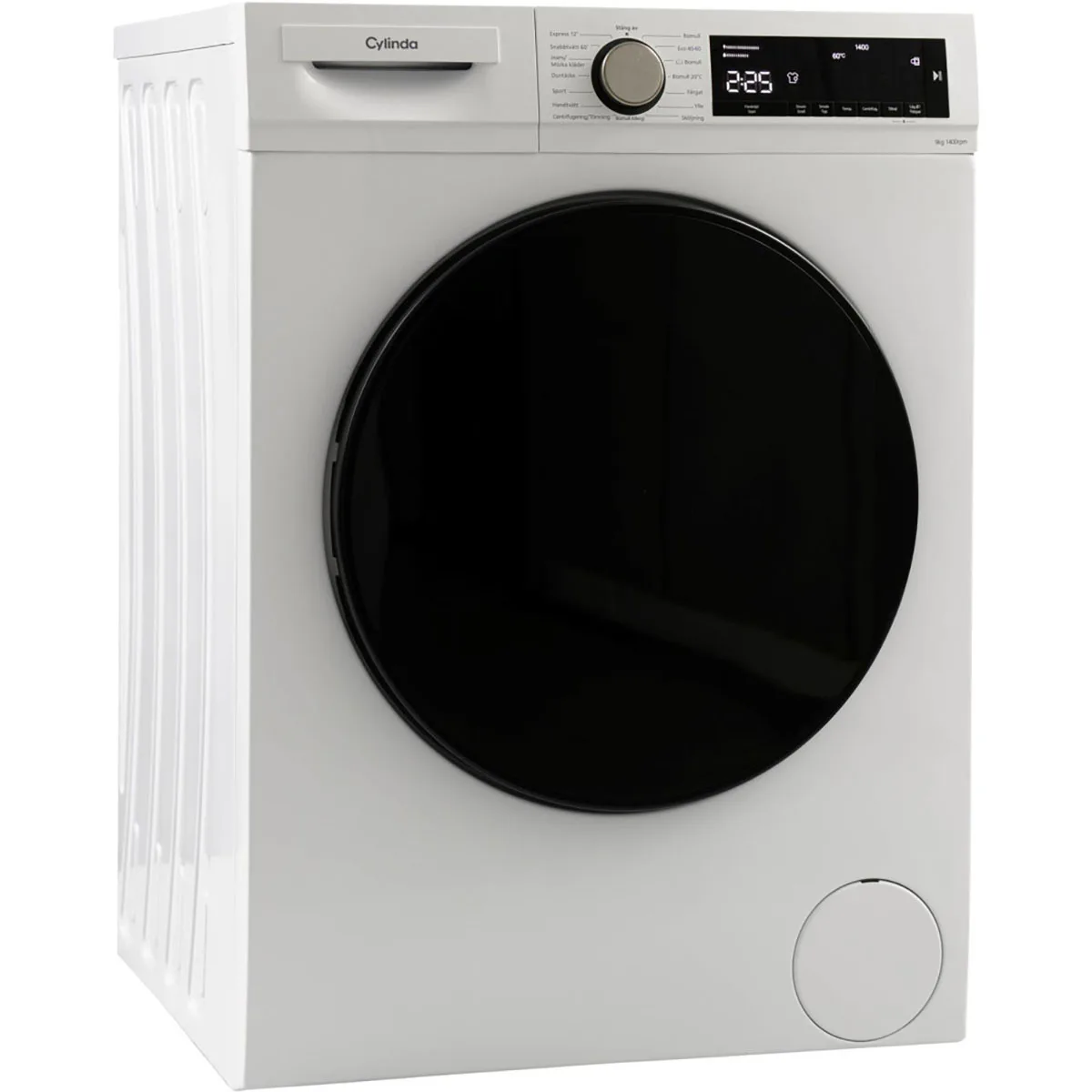 Frontmatet Vaskemaskin Cylinda FT4494MA med Mikrofiberfilter og Kapasitet 9 kg