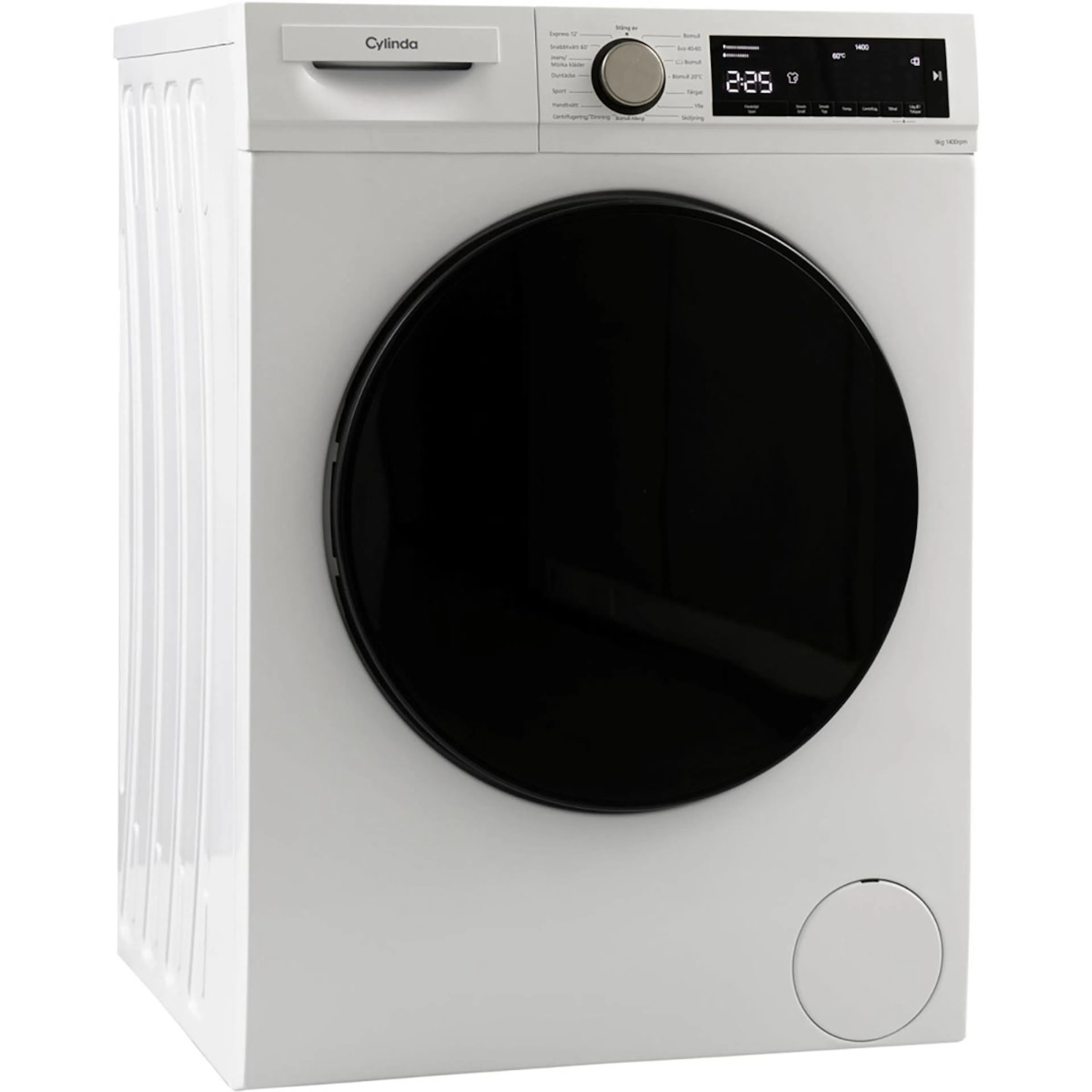 Frontmatet Vaskemaskin Cylinda FT4494MA med Mikrofiberfilter og Kapasitet 9 kg