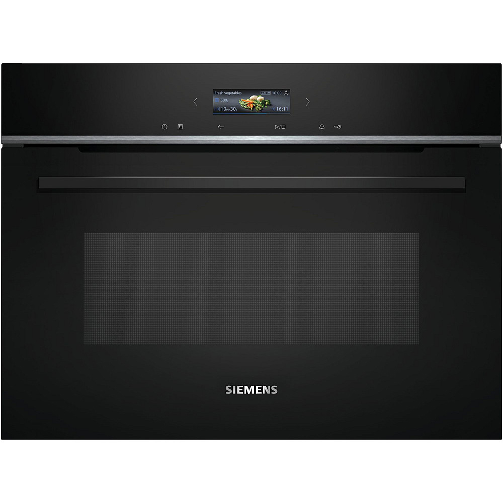 Ovn- og Mikrobølgepakke Siemens iQ700 HM736G1B1 + CE732GXB1 Kombinasjonsovn Med Mikro For Innbygging Sort