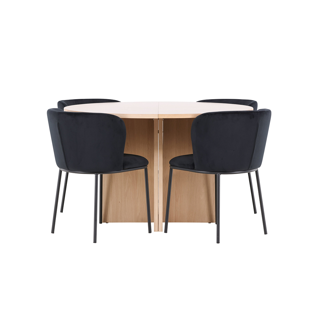 Spisegruppe Venture Home Strada Ø120 cm med 4st Edina Spisestoler