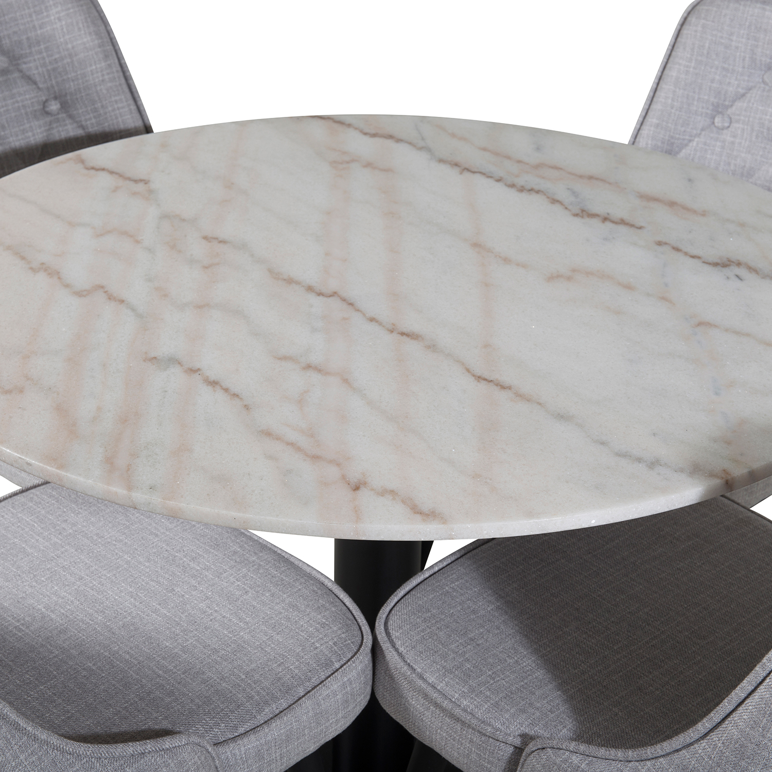 Spisegruppe Venture Home Estelle med 4 Vera Stoler Polyester
