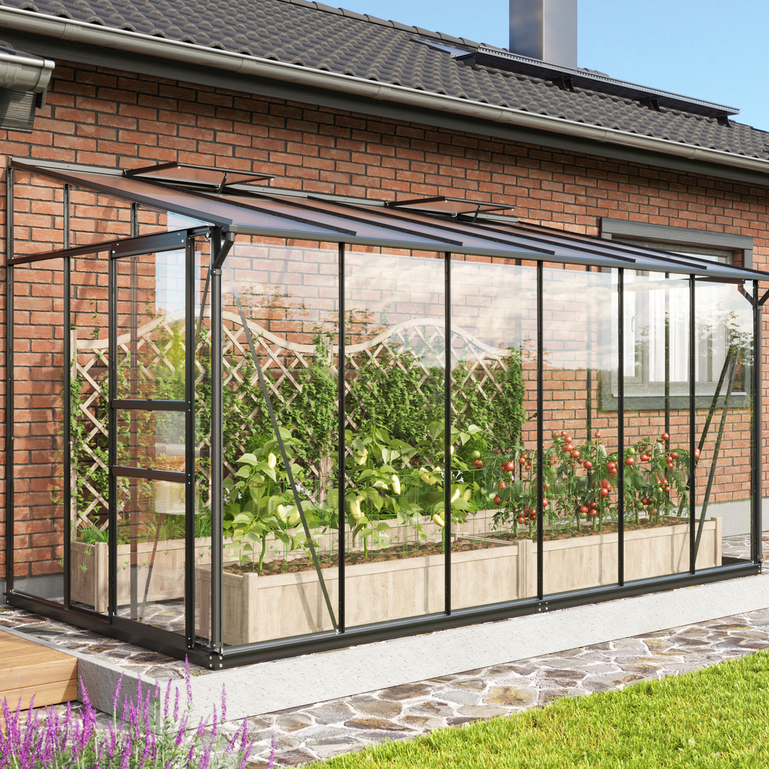 Frittstående Drivhus Vitavia Ida 7800 3mm Herdet Glass & 6mm Polykarbonat