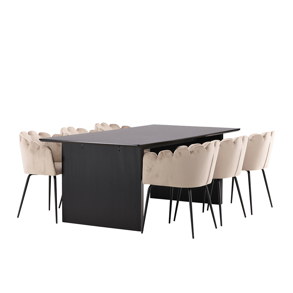 Spisegruppe Venture Home Vail med 6 Limhamn Stoler