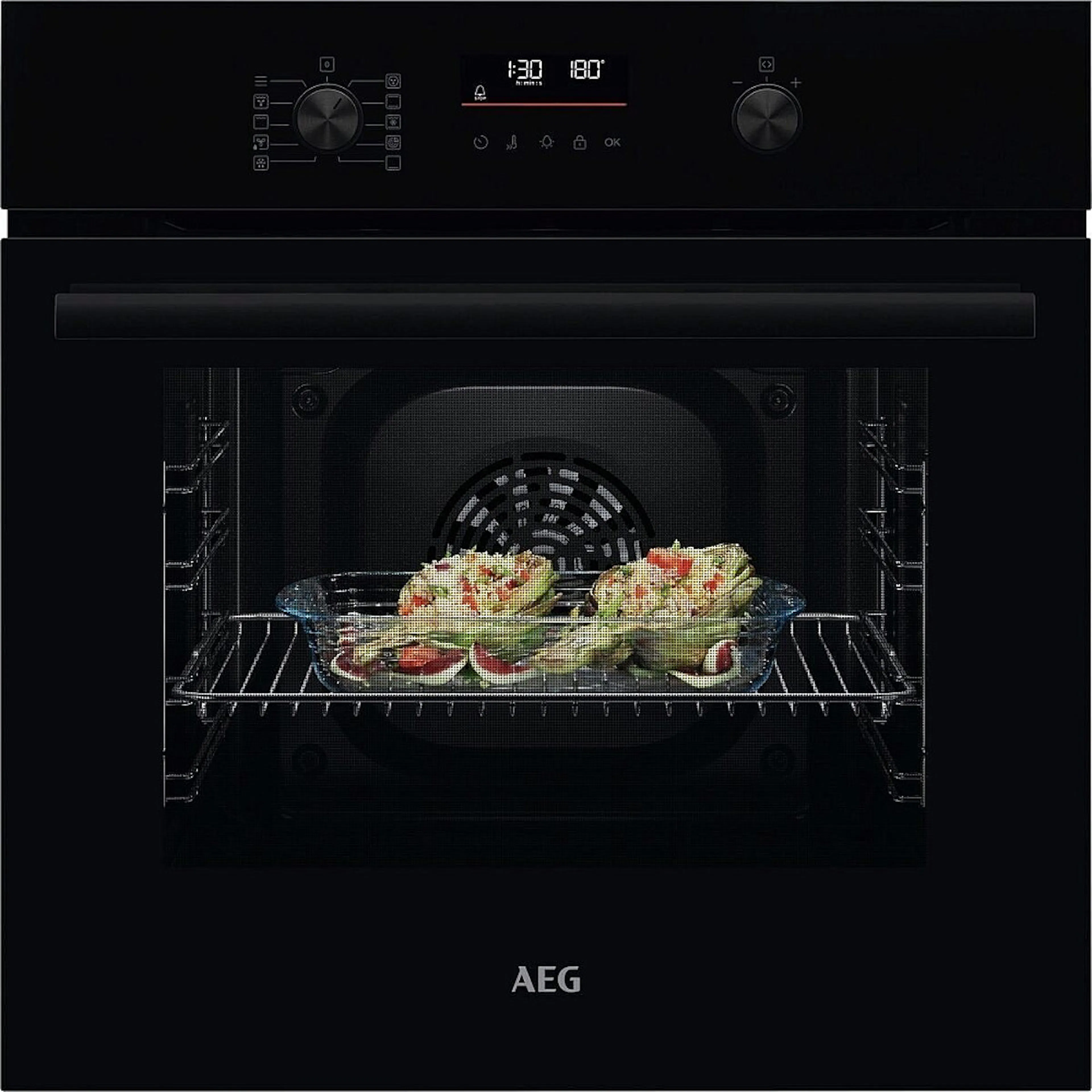 Innbyggingsovn AEG TU5PB40NCK SurroundCook Sort med Grillfunksjon