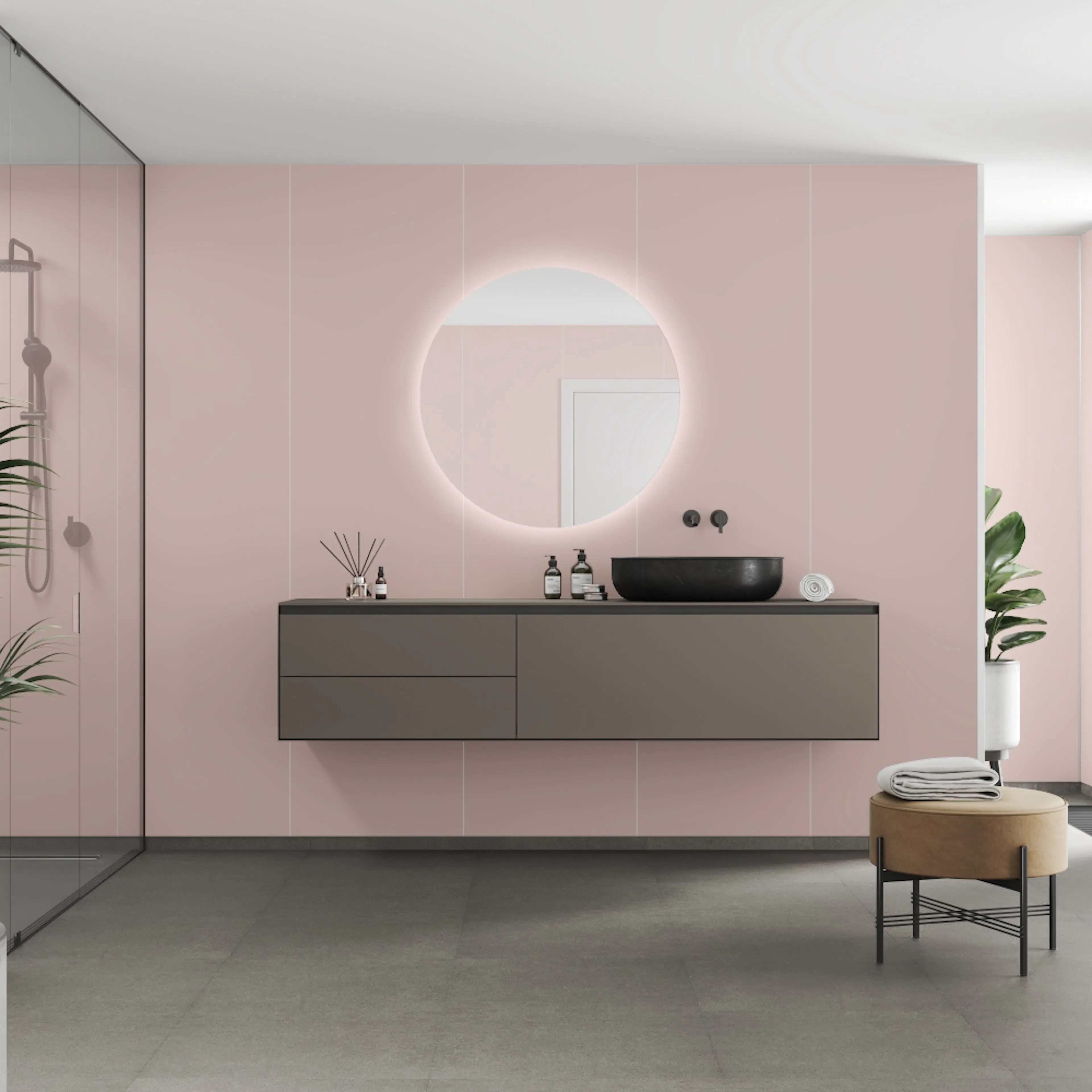 Baderomspanel Fibo 5218-M10 Dusky Pink