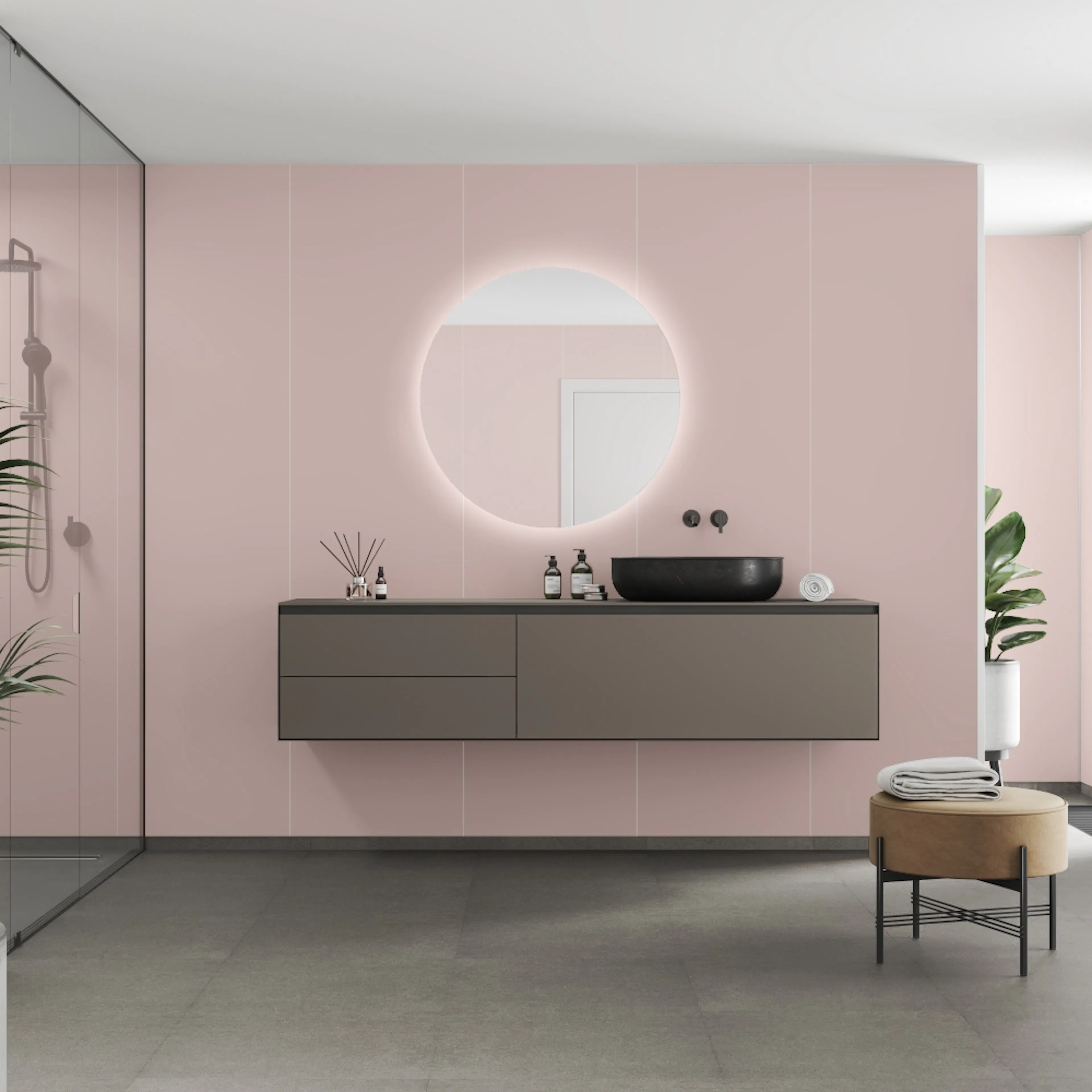 Baderomspanel Fibo 5218-M10 Dusky Pink