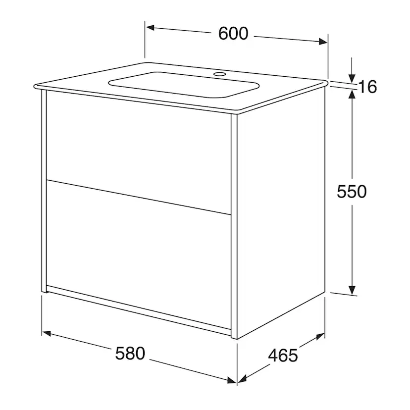 Servantskap Gustavsberg Artic 60 cm