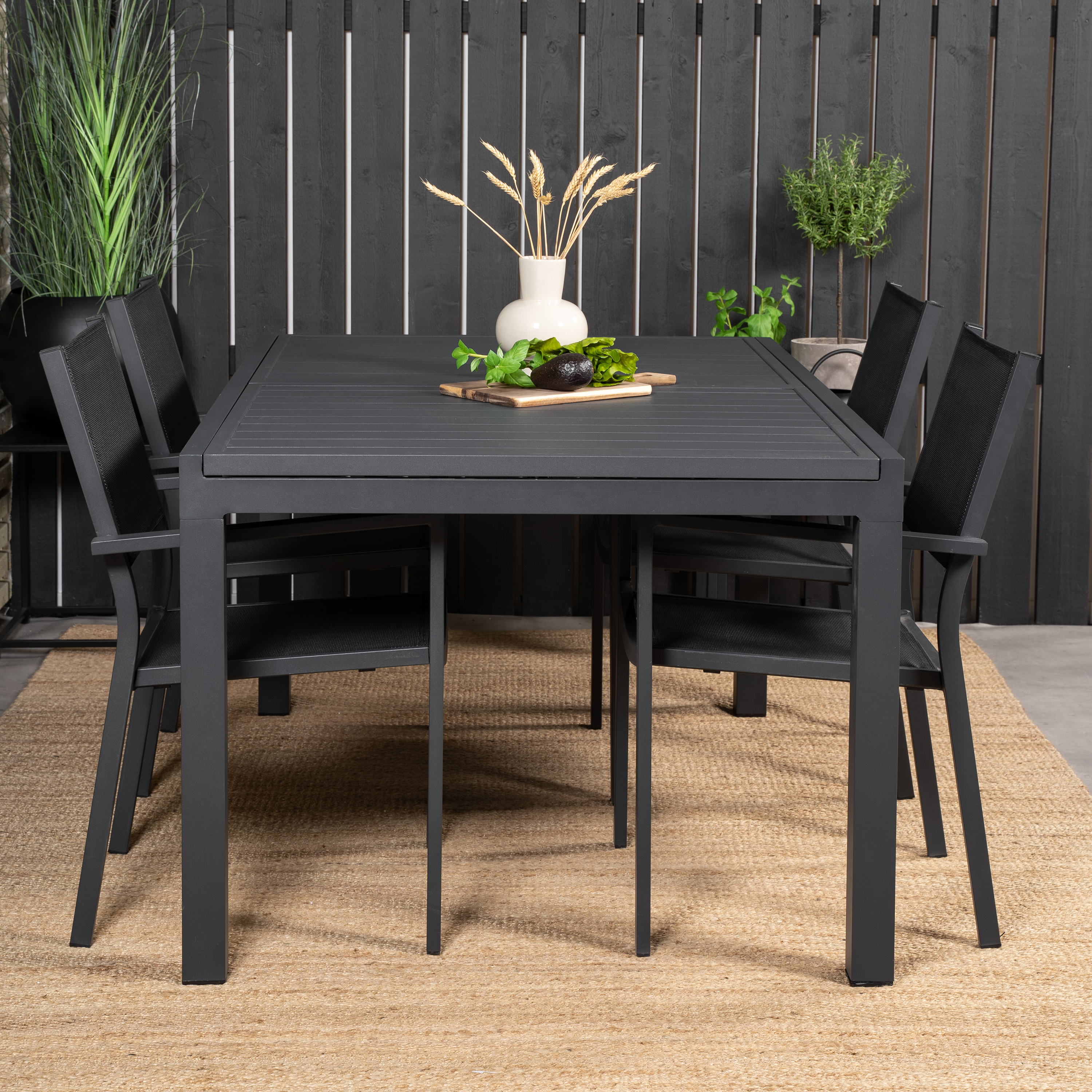 Spisegruppe Venture Home Madrid 160/240 med 4 Copacabana Spisestoler