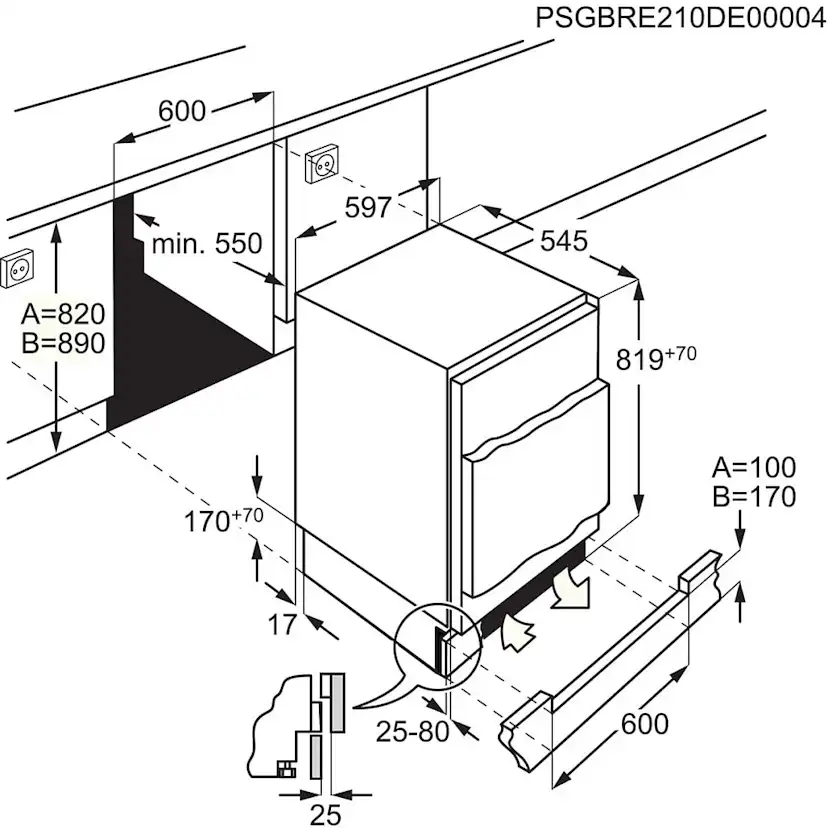 Integrert Fryseskap AEG OAB6I82EF SpaceSmart Combo