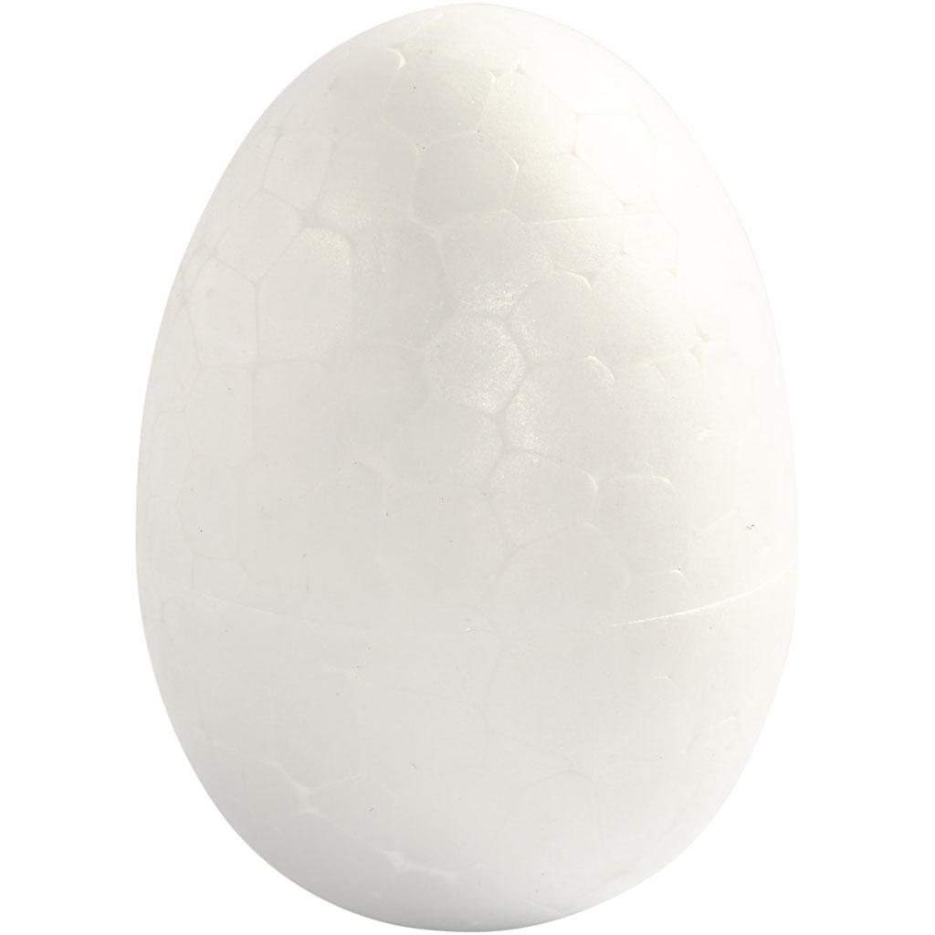 Ägg, vit, H: 4,8 cm, 100 st./ 1 förp. Høyde: 48 mm, 100 st
