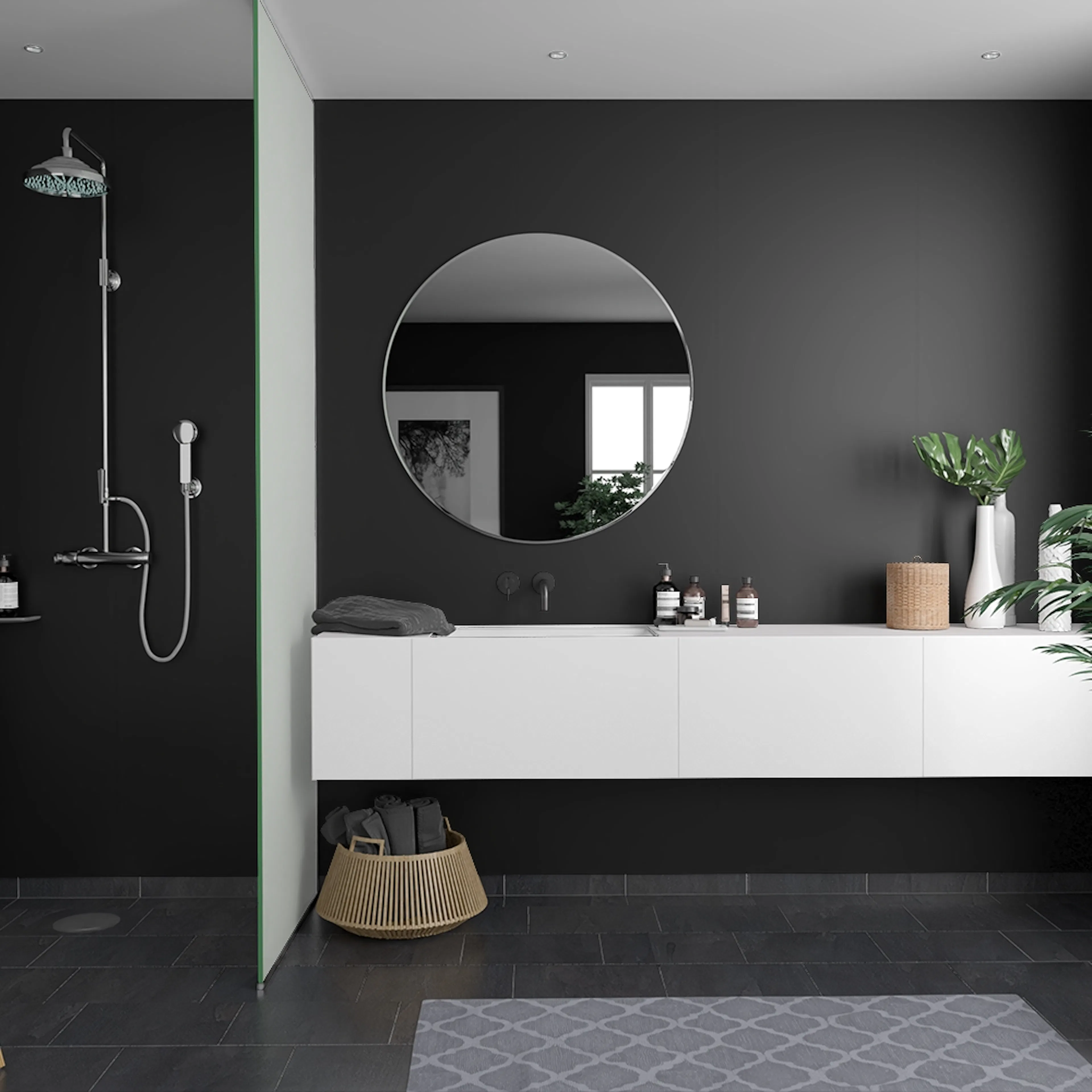 Baderomspanel Fibo 2024-00 S Black
