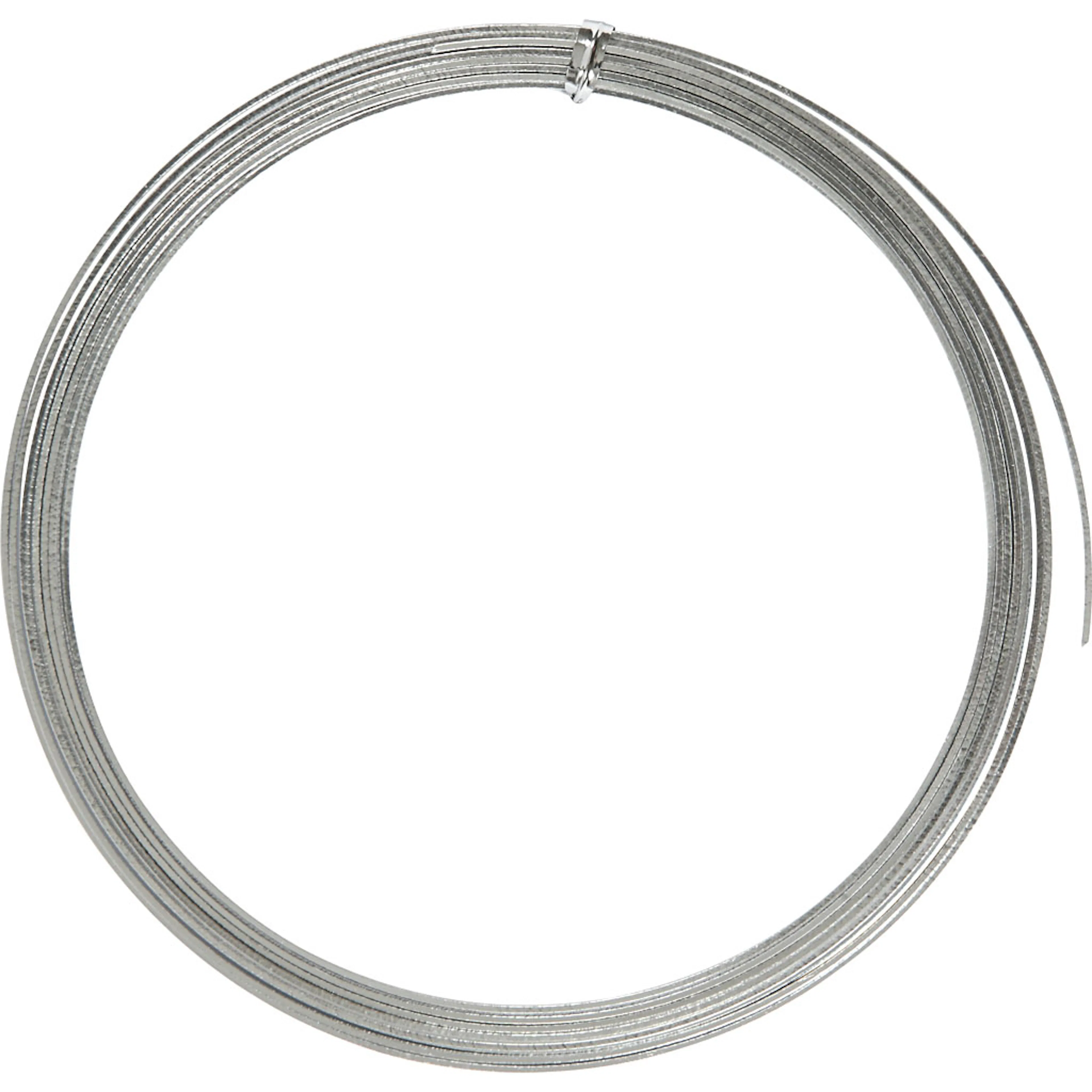 Aluminiumtråd, silver, Platt, B: 3,5 mm, tjocklek 0,5 mm, 4, Sølv