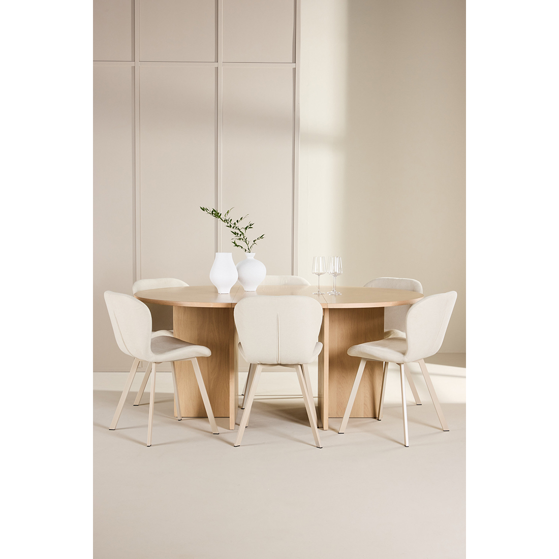 Spisegruppe Venture Home Strada Ø120 cm med 6st Lilja Spisestoler