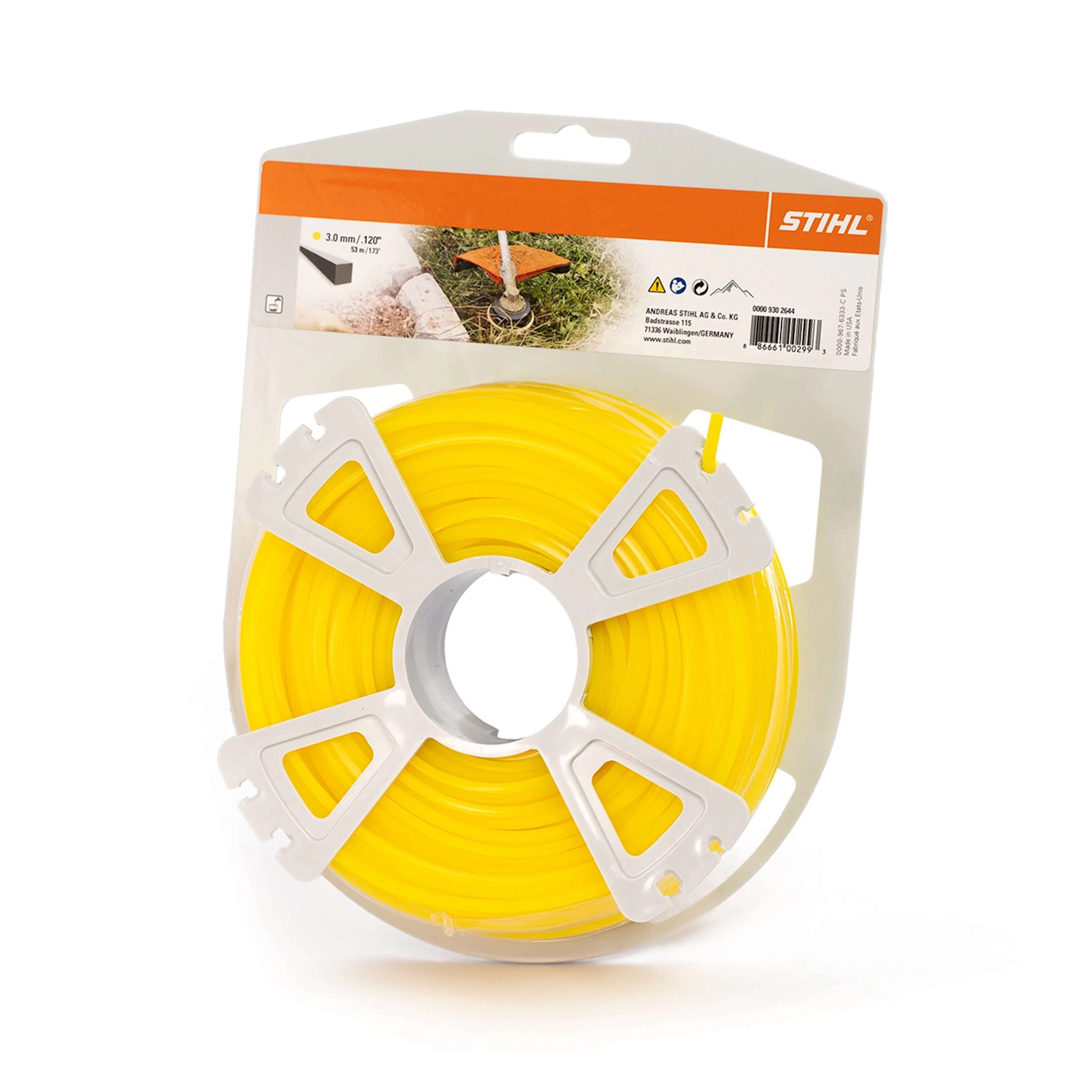 Trimmertråd STIHL Nylon Rull 3,0 mm Firkant