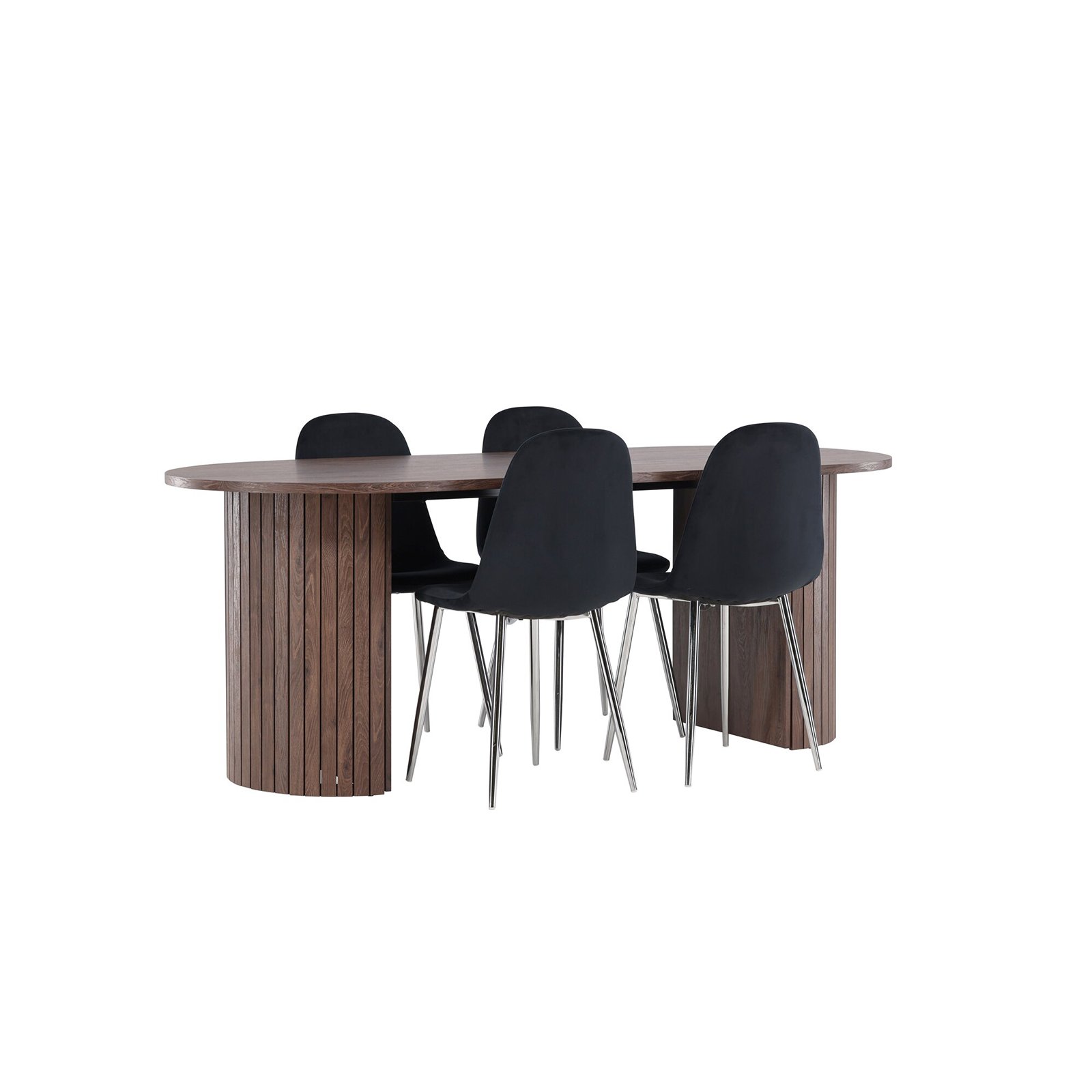 Spisegruppe Venture Home Härön 200 med 4 stk Polar Stoler Fløyel