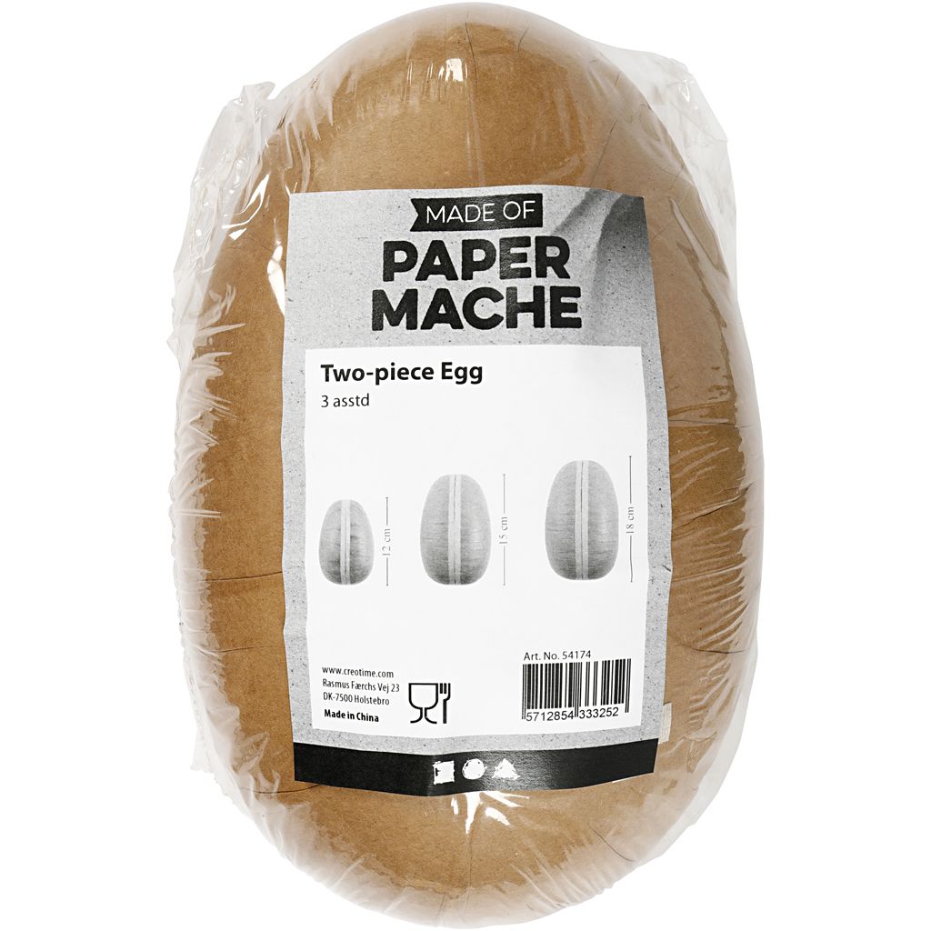 Todelte egg Creativ Company 3 stk/1 pk