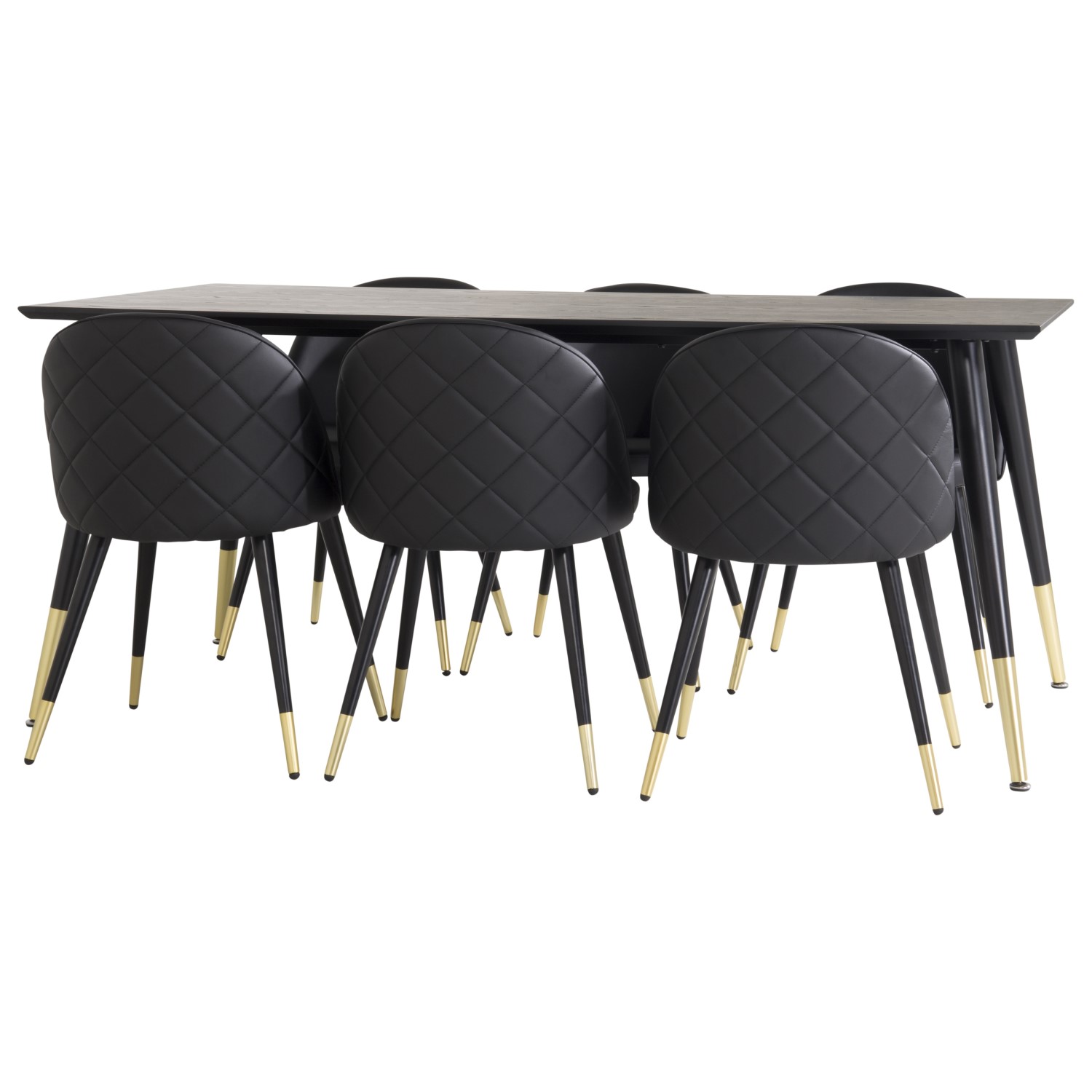 Spisegruppe Venture Home Dipp med 6 Velvet Stoler