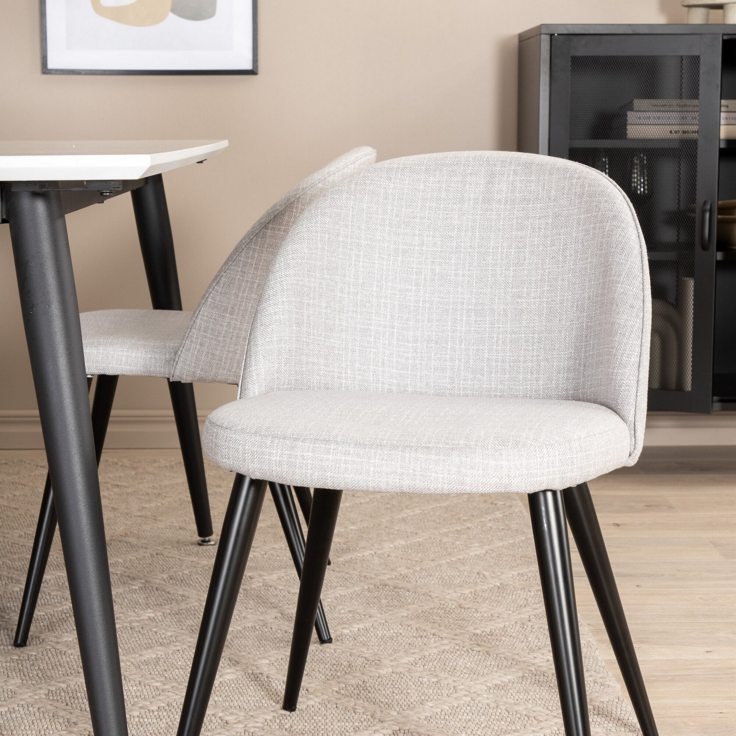 Spisegruppe Venture Home Jolie med 4 Valentina Stoler