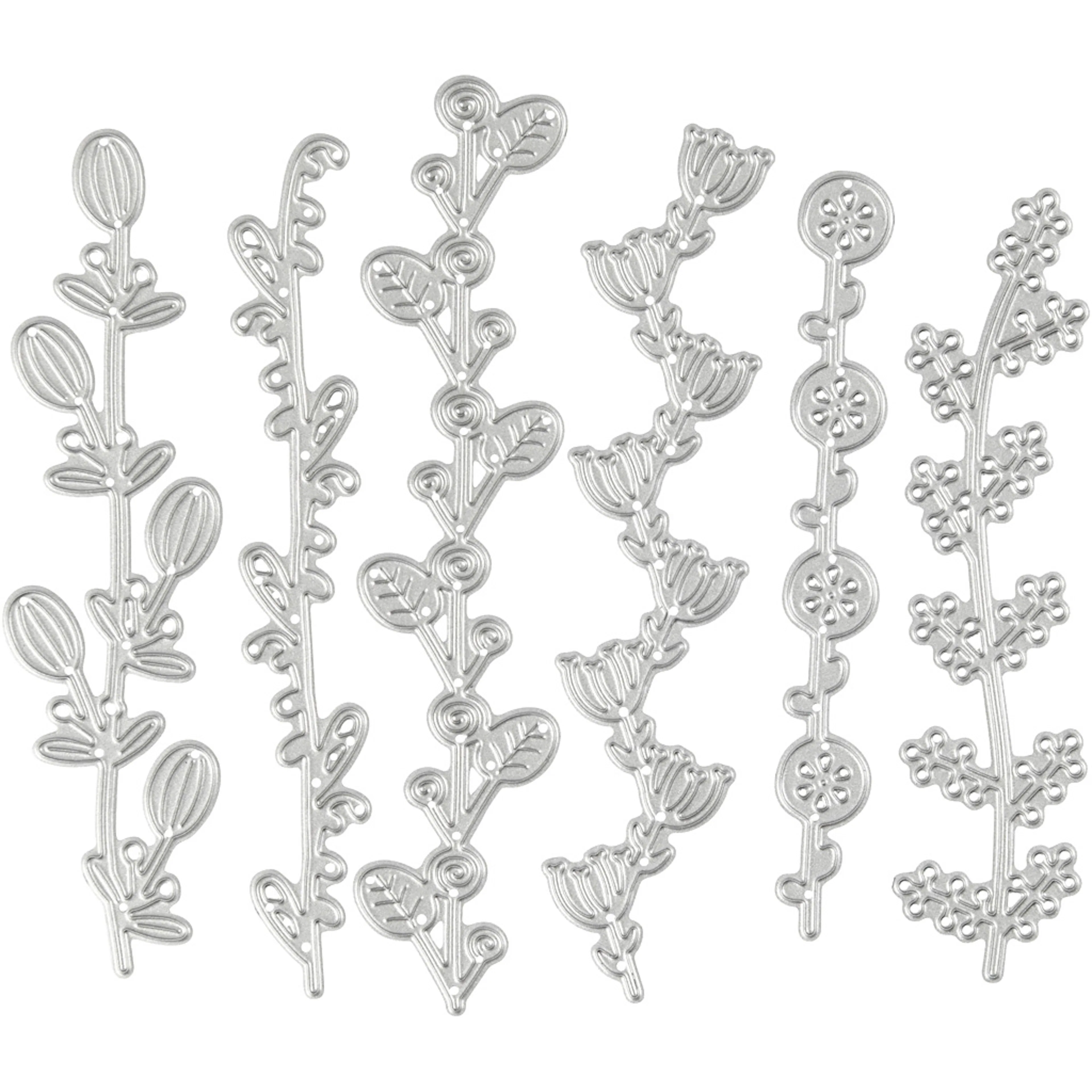 Skjæresjablong Creativ Company Blomsterrekker Størrelse 143x123 mm 1 stk