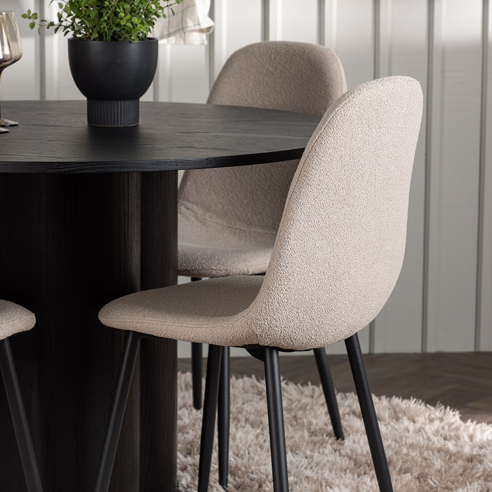 Spisegruppe Venture Home Olivia Ø110 cm med 4 stk Polar Stoler