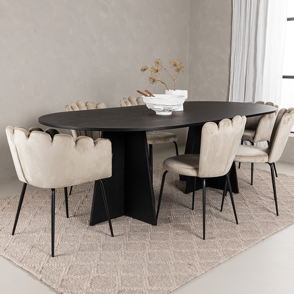 Spisegruppe Venture Home Bootcut med 4 Limhamn Light Stoler